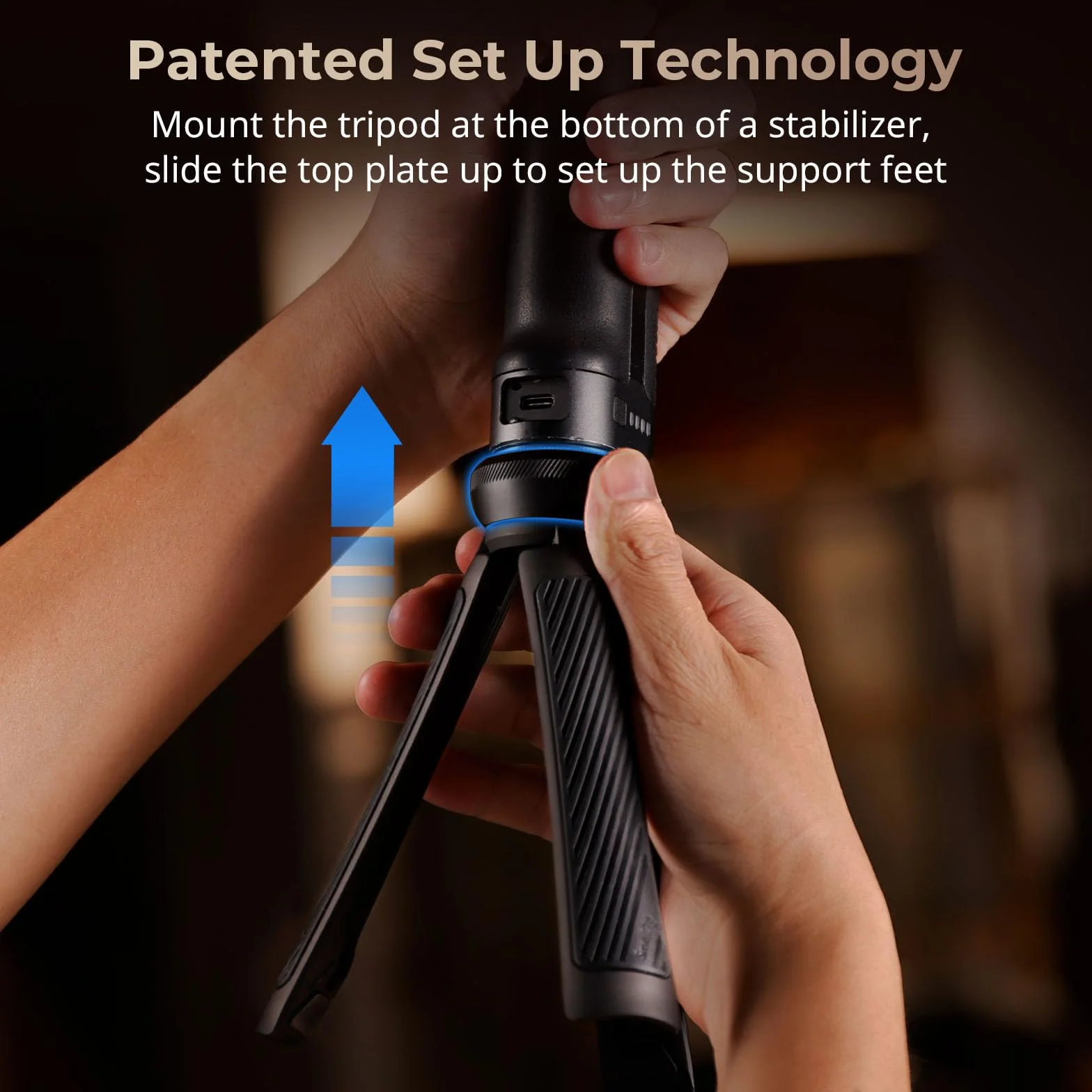 SMALLRIG Mini Quick Release Tripod Statyw Mini z Szybkozłączką, Uniwersalnie Kompatybilny z Mocowaniem śrubowym 1/4"-20 do Stabilizatorów, Kamery, Klatki - 4117