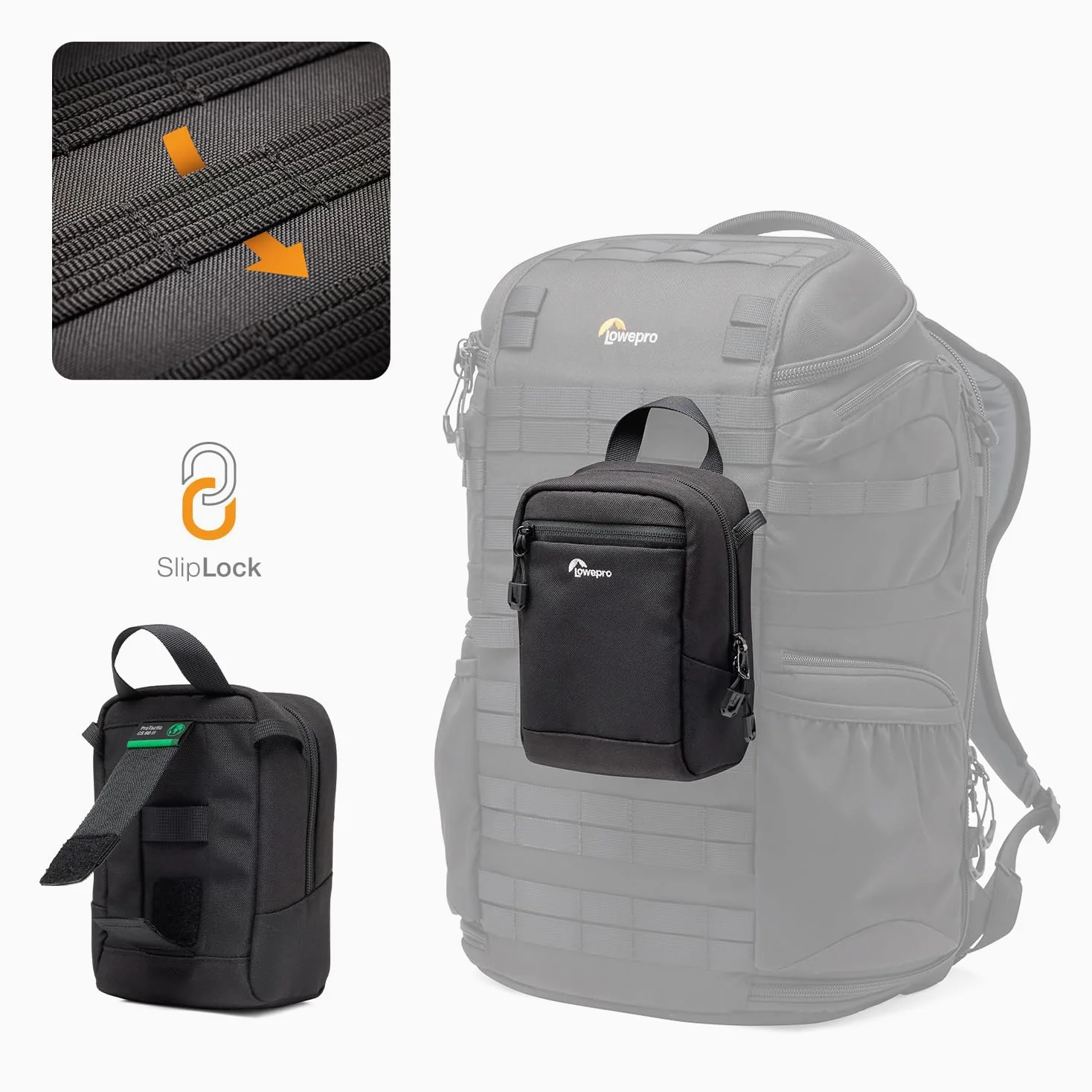 Lowepro ProTactic CS 60 III etui na aparat, kompatybilne z plecakiem na aparat ProTactic 350/450 III akcesoria obudowa system modułowy, wymiary wewnętrzne 17 cm x 8 cm x 12 cm, akcesoria do aparatu,