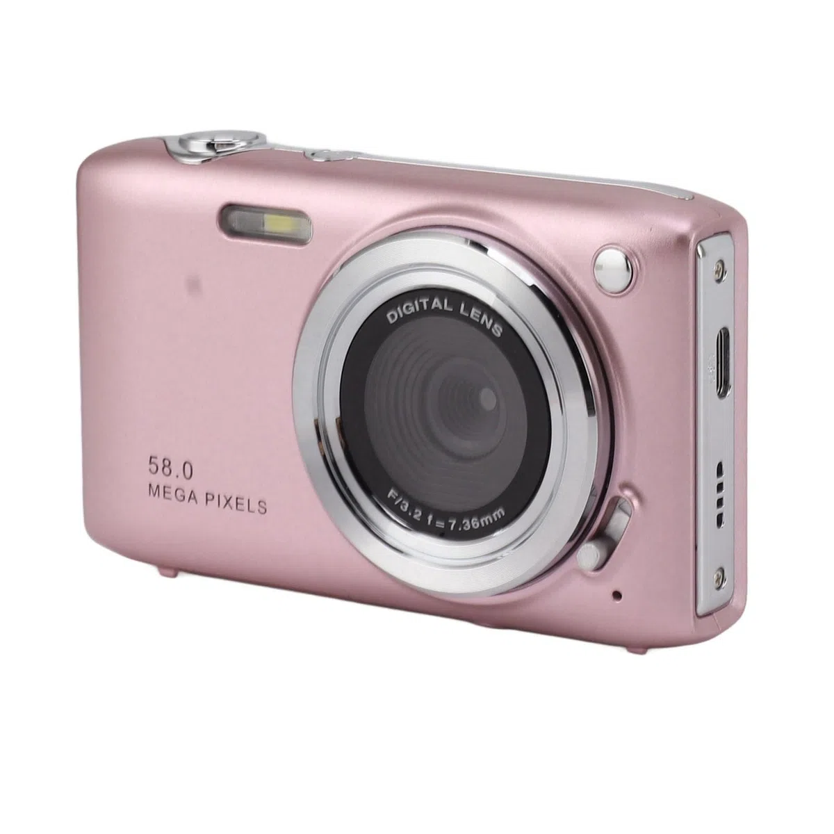 Mały Aparat Nastolatków, 2,88 Cala IPS Screen Automatyczna Ekspozycja 4K Aparat Cyfrowy 16x Zoom do Vloggowania (PINK)