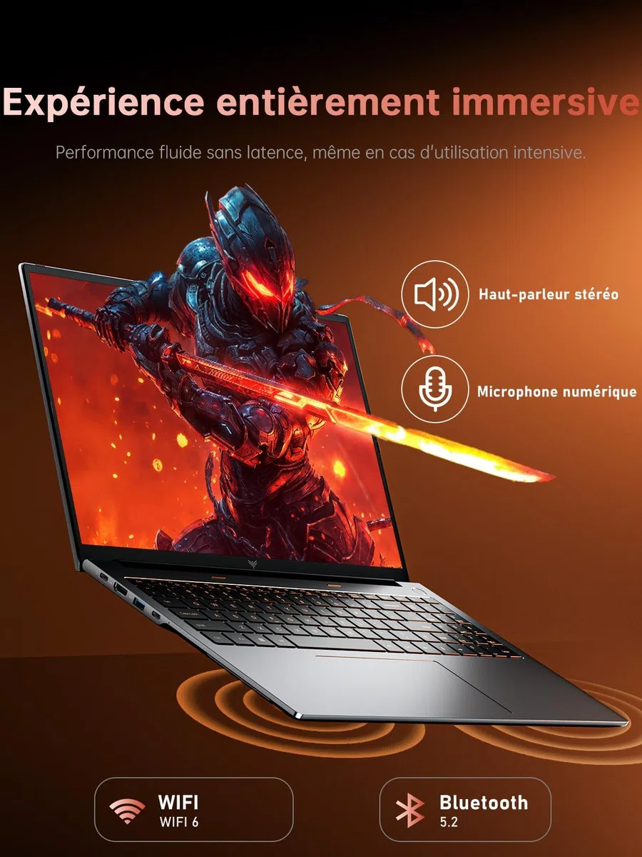ACEMAGIC Ryzen 7 7735HS, do 4,8 GHz, 16 GB RAM DDR5 4800 MHz 512 GB SSD, 16-calowy wyświetlacz FHD, laptop gamingowy z podświetlaną klawiaturą, WiFi 6, metalowa obudowa