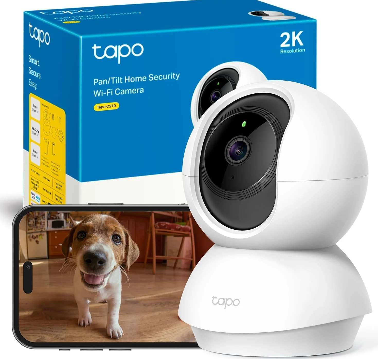 TP-Link Tapo C210 Obrotowa kamera Wi-Fi 3MP Pan/Tilt Detekcja ruchu Tryb nocny Dwukierunkowe audio