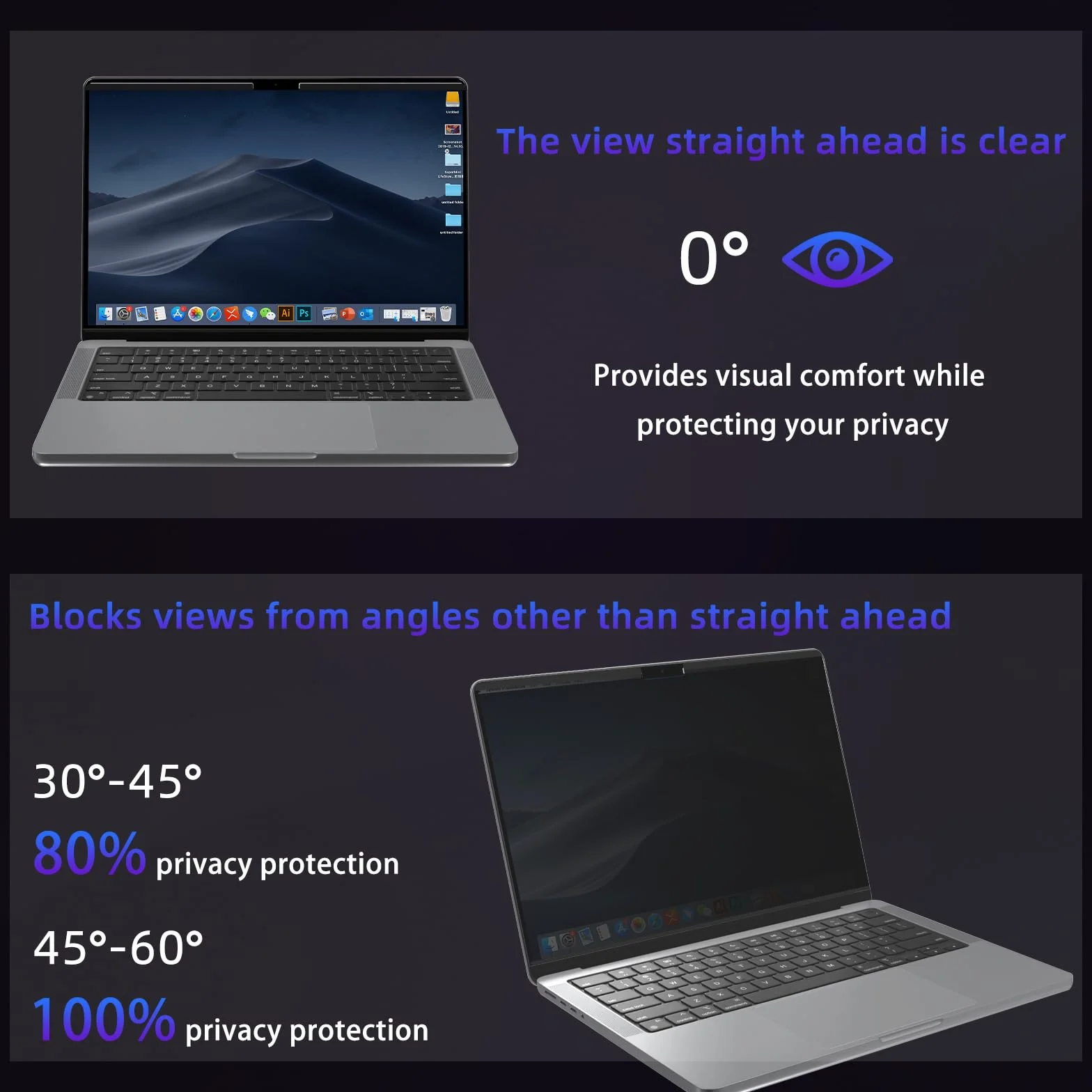 MacBook Pro 14" M5 Pro/Max magnetyczny filtr prywatności ochrona przed oślepieniem