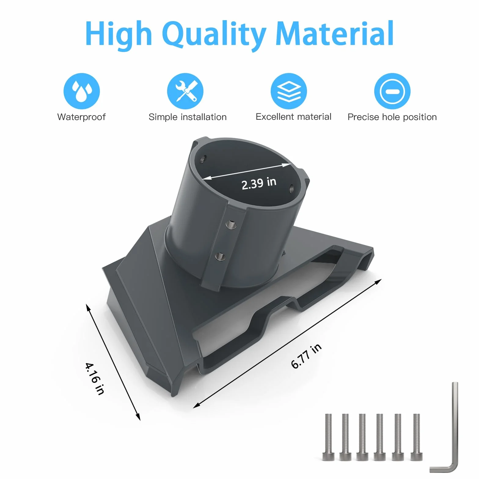 HOLACA Starlink Mini adapter rurowy, uchwyt do rury dachowej, metalowy adapter do różnych rozmiarów masztów (1"-2,1"), kompatybilny ze Starlink Mini, akcesoria do Starlink Internet Kit Satellite