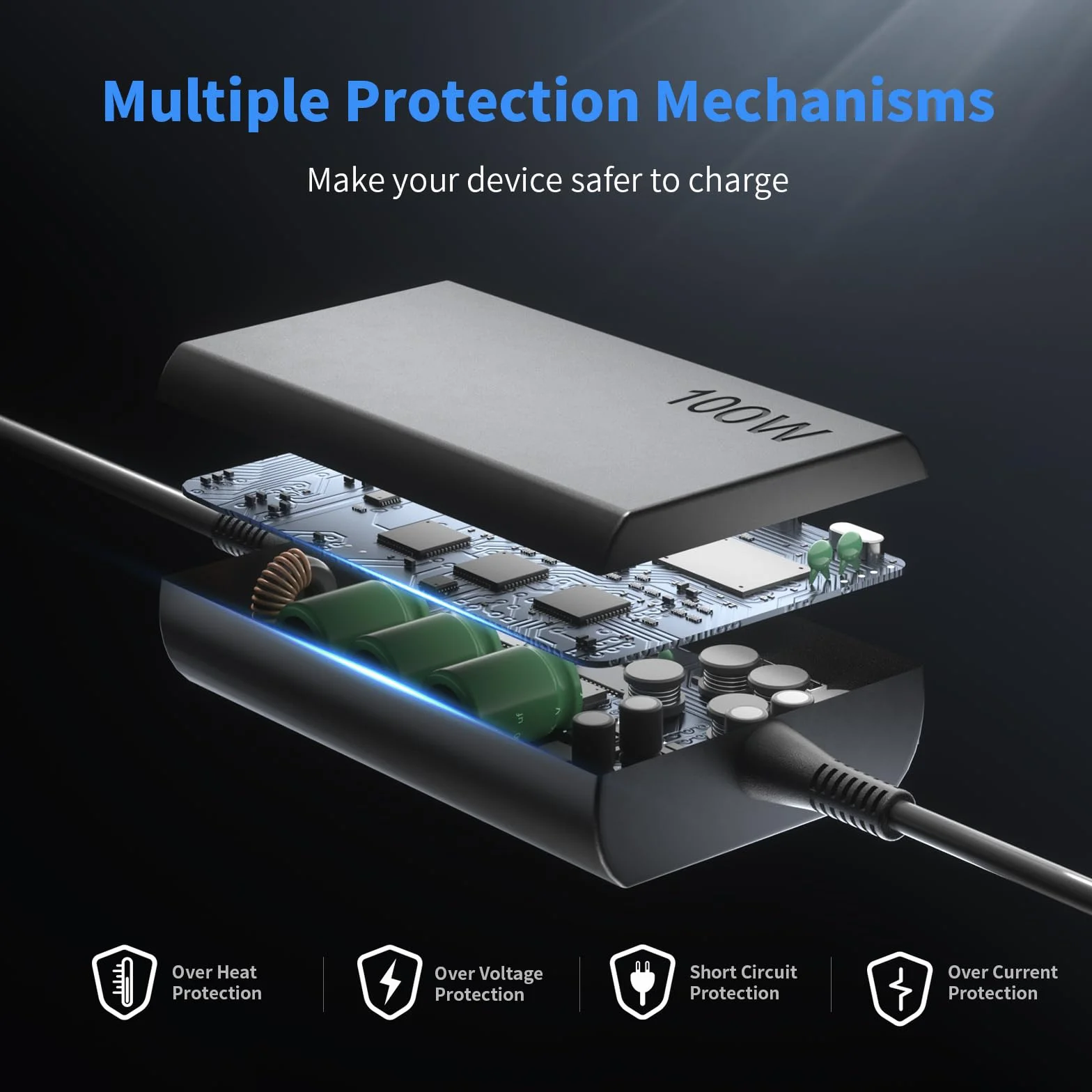 Ładowarka samochodowa USB C 100 W zasilacz samochodowy 12 V-24 V do Lenovo ThinkPad IdeaPad Yoga ThinkBook Asus ROG Flow HP Dell Acer Surface Book 2 MacBook Pro/Air Huawei Razer MSI kabel do ładowania