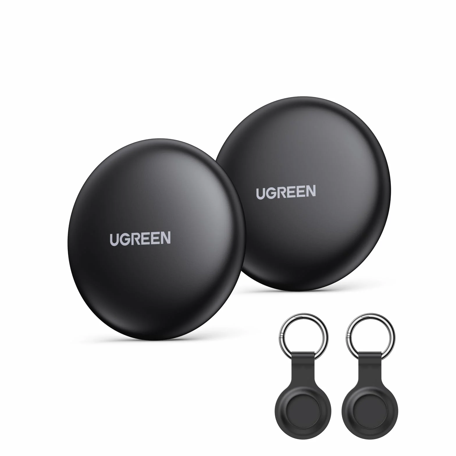 UGREEN FineTrack Mini kompatybilny z Apple Find My, inteligentny tag z sygnałem dźwiękowym 80 dB, lokalizator kluczy (2 opakowania)