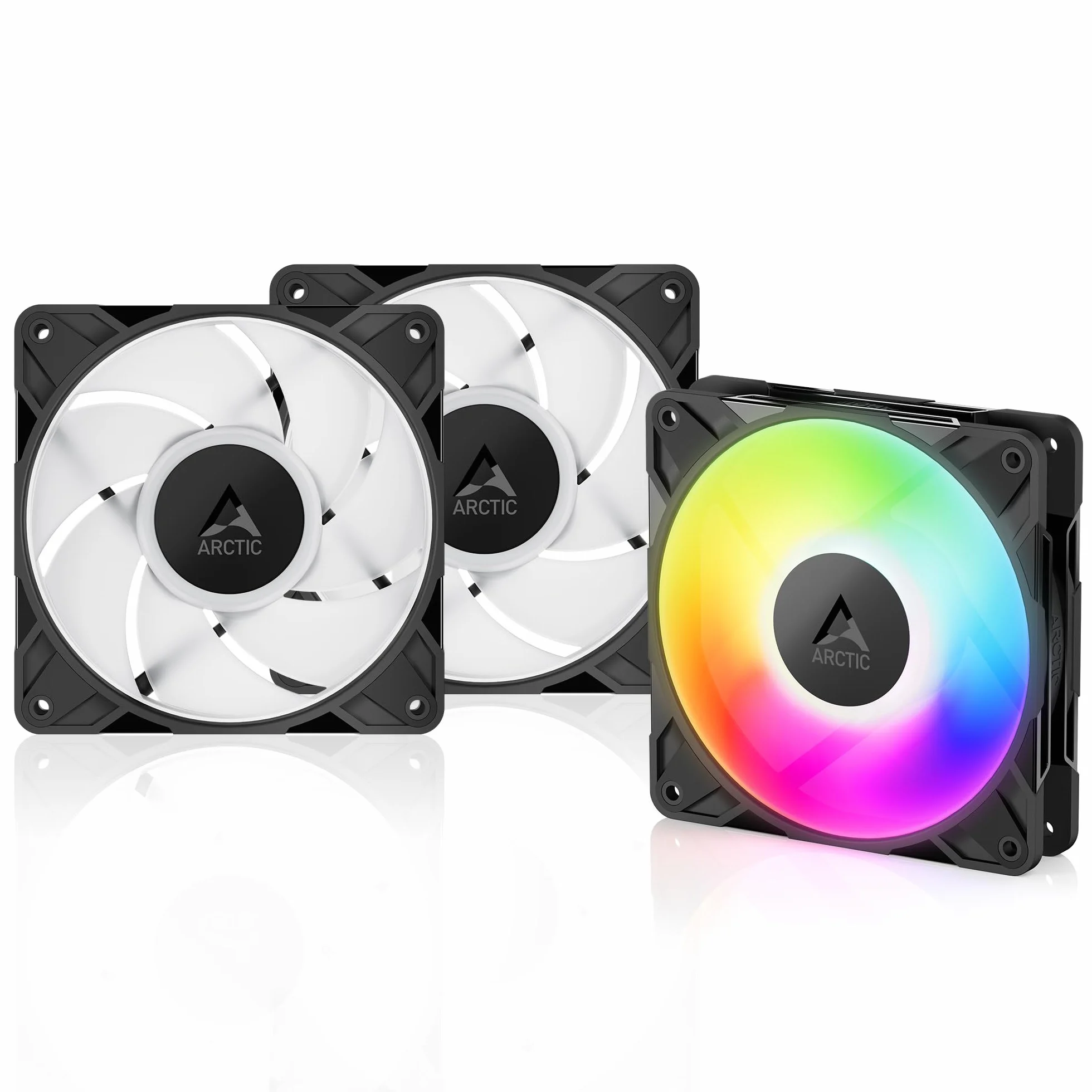 ARCTIC P12 Pro A-RGB 3 Sztuki Wentylator PWM 120 mm 600-3000 rpm 5V Cyfrowy RGB Czarny
