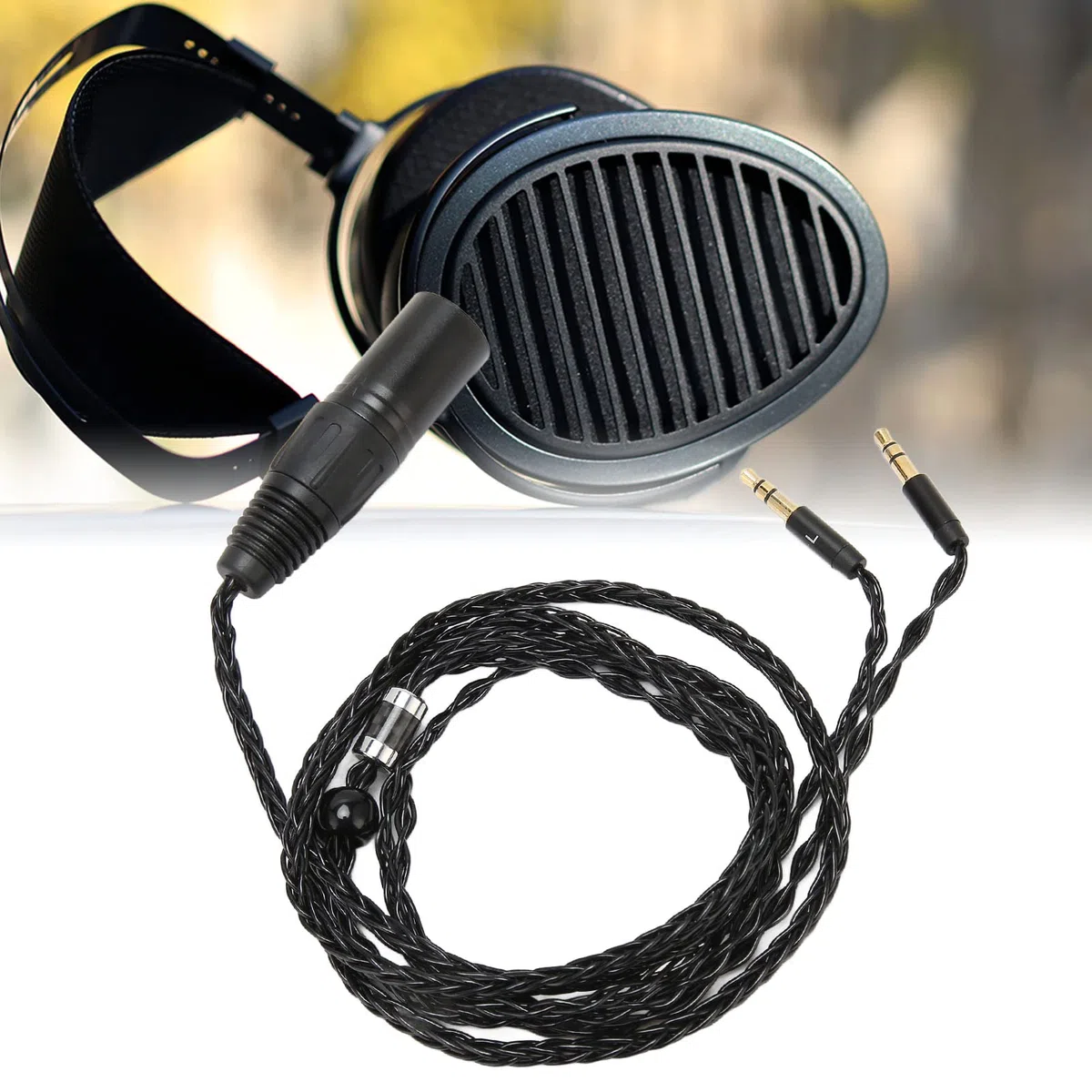 4-pinowy XLR Męski na Podwójny 3.5mm Wtyczka Kabel Audio Słuchawek dla Hifiman Arya, dla Sundara, dla Ananda, dla HE400SE, dla MDR-Z7, Z7M2, Z1R, dla D7200.