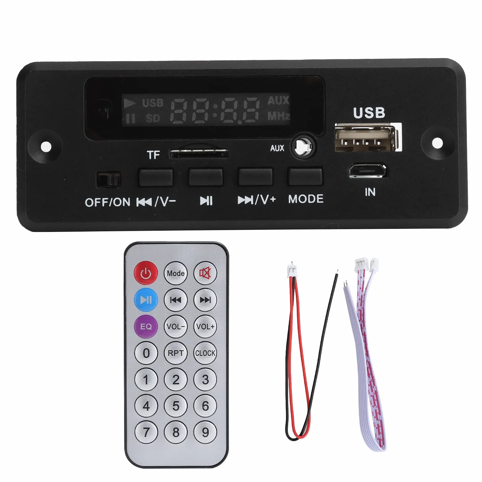 Płyta Dekodera MP3, Uniwersalny Moduł Dekodowania WAV 12V5V Płyta Dekodera Wzmacniacza FM MP3, Płyta Dekodowania USB/SD/FM/LINE MP3