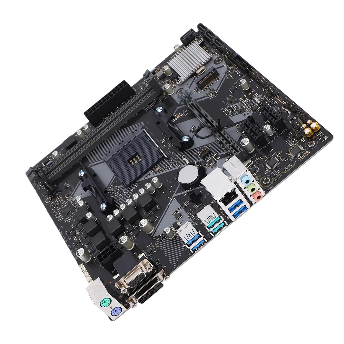 Mingzhe Płyta Główna AM4 do Komputera PC Płyta Główna do Komputera Stacjonarnego Obsługuje Procesory Ryzen Athlon od 1. 5. Generacji 64 GB DDR4 4400(OC) 6-fazowa + Wi-fi
