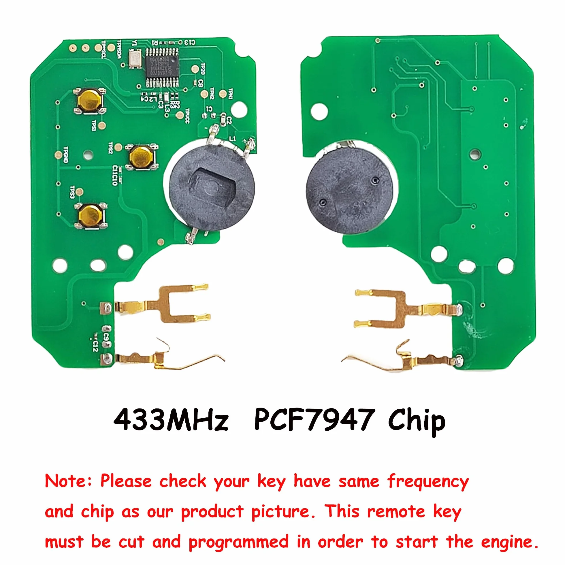 Heart Horse 433 MHz 3 przyciski etui kluczyk samochodowy zamiennik pilota Renault Megane 2 Scenic 2 Clio 3 z chipem PCF7947