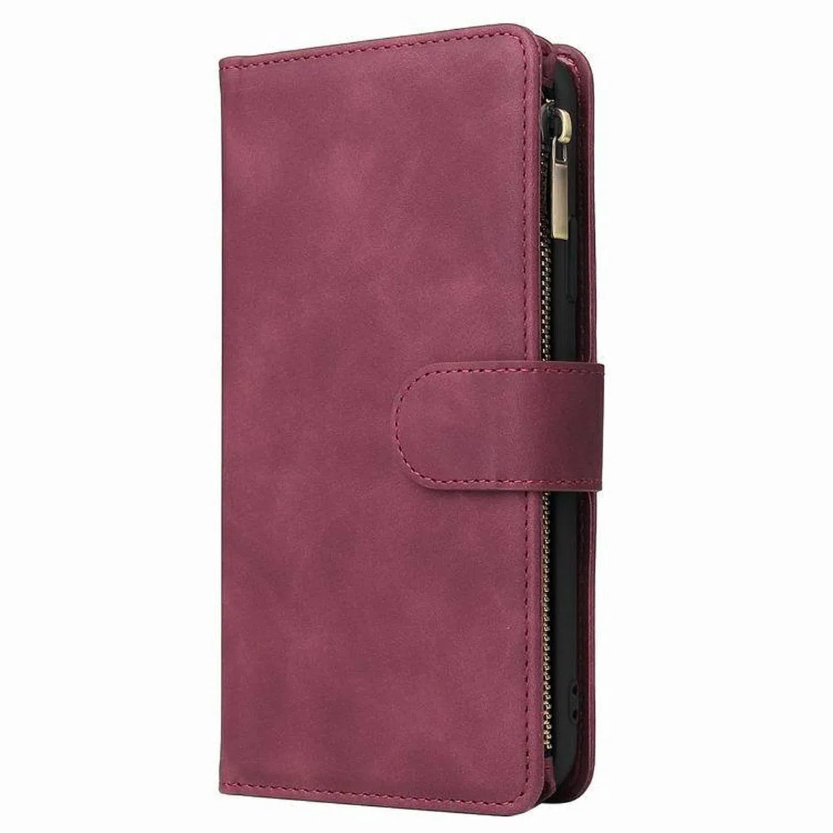 LTL Etui na telefon do iPhone 13 Mini/13/13 Pro/13 Pro Max, wysokiej jakości skórzane etui z klapką z przegródkami na karty etui na telefon magnetyczne zamknięcie, czerwone, 13 Pro Max 6,7 cala