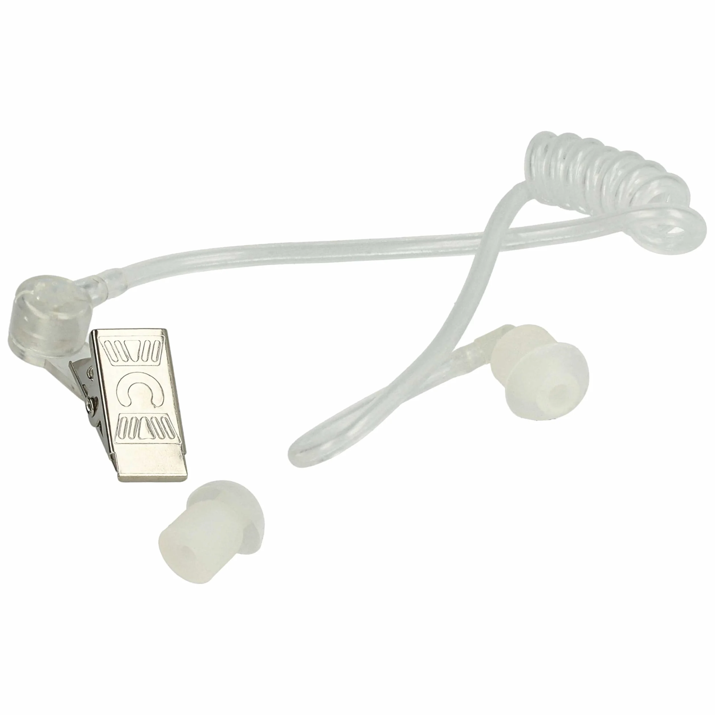 vhbw 10x zestaw słuchawkowy kompatybilny z Motorola MTX8250LS, MTX850, MTX8250, MTP810 EX radiotelefon - czarny, przezroczysty wąż akustyczny