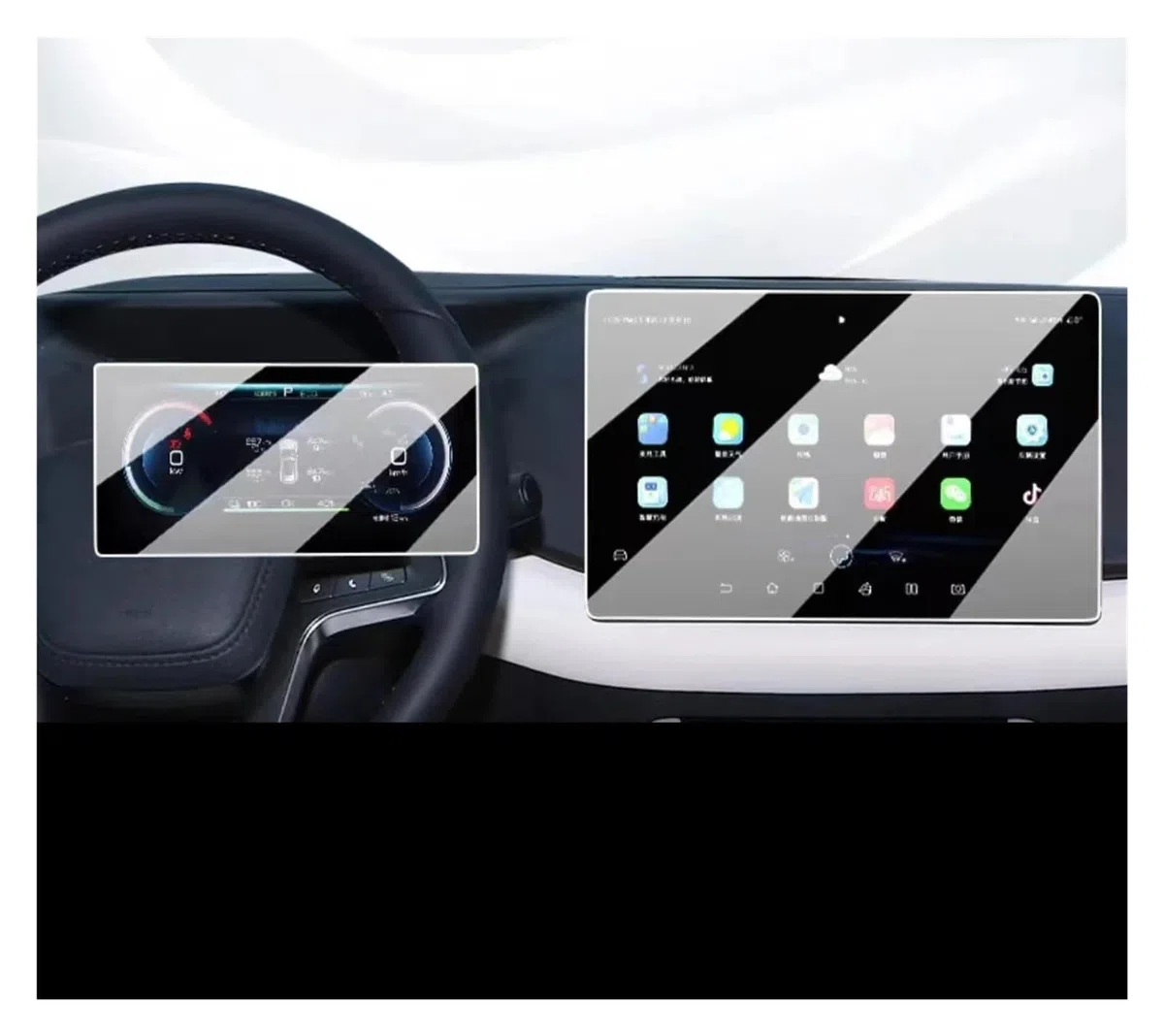 Osłona ekranu LCD do deski rozdzielczej, radia, GPS, nawigacji, ekranu ze szkła hartowanego, do BYD dla ATTO 2 (2025) (GPS, 12,8 cala)