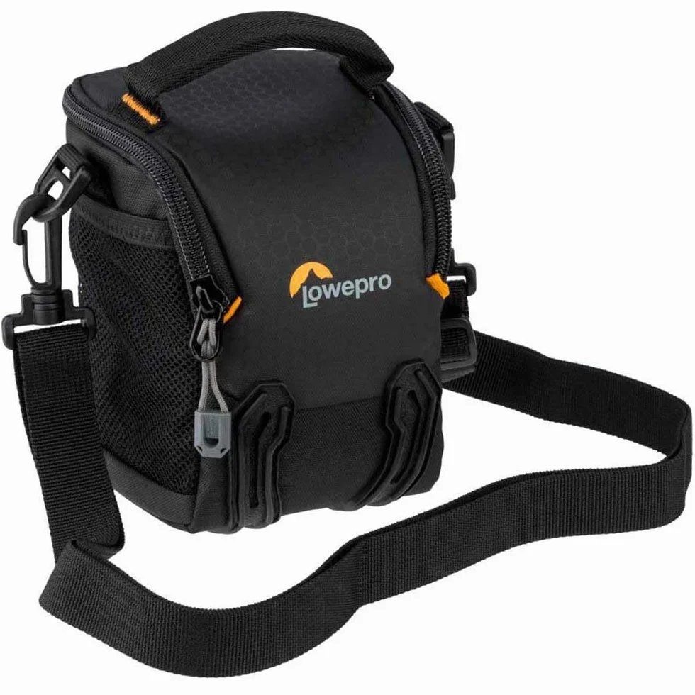 Lowepro Adventura Sh 115 II, torba na ramię na aparat z regulowanym/zdejmowanym paskiem na ramię, plecak na aparat do aparatu bezlusterkowego, kompatybilna z Sony Alpha 6000 Series, czarna