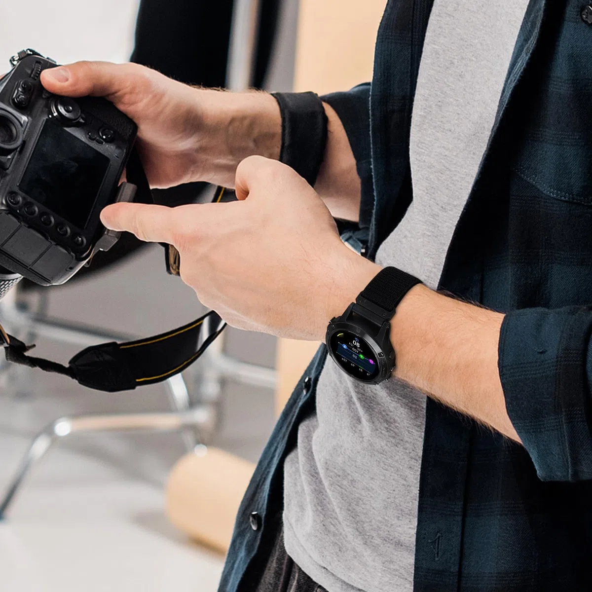 nylonowe paski 22 mm kompatybilne z Garmin Fenix 8 AMOLED, Quatix 8, Tactix 8, Approach S70 47 mm, sportowy pasek Quickfit do Fenix 7 pro/7/6 Pro/6/5 Plus/Forerunner 970/965/Descent G2