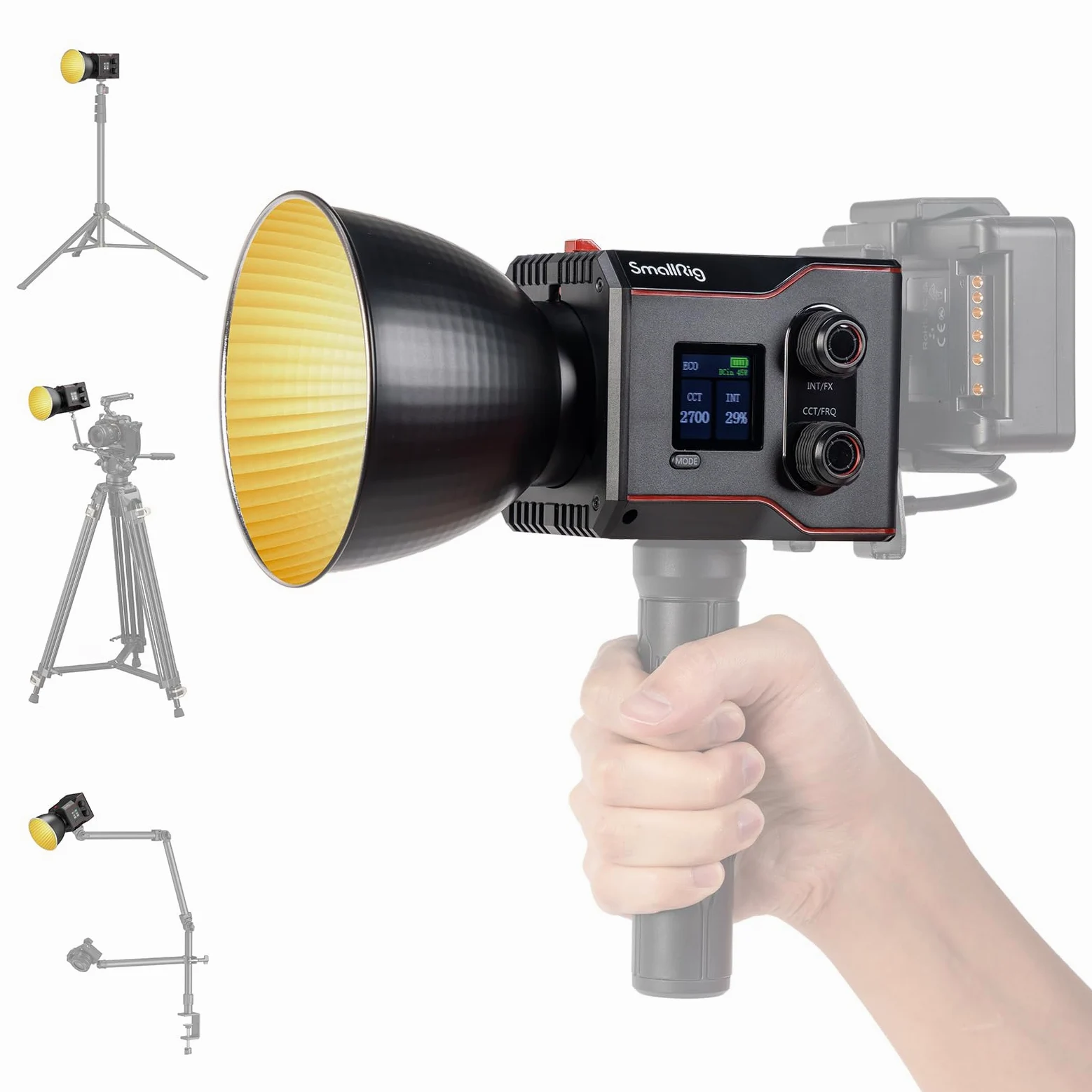 SMALLRIG RC 60B COB Video Light z wbudowan? bateri? 3400mAh i szybkim ?adowaniem typu C PD, przeno?ne dwukolorowe ?wiat?o wideo COB, ?wiat?o ci?g?e wyj?cie RC 60B Lite Edition - 4518