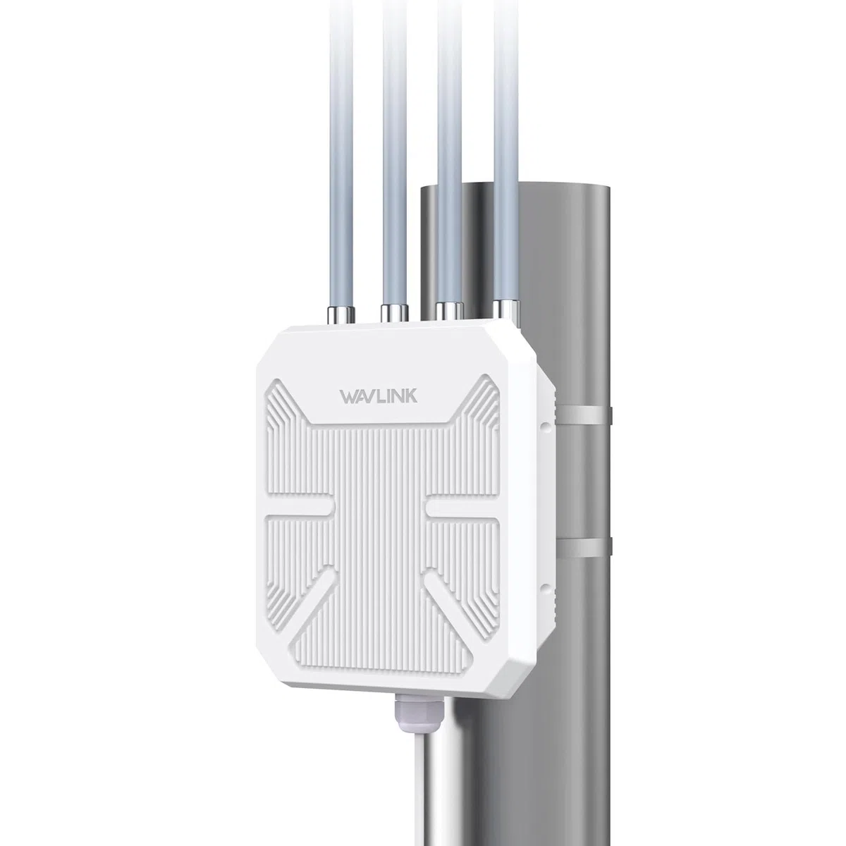 WAVLINK Zewnętrzny wzmacniacz WiFi 6 Mesh – 1800 Mbit/s Dual Band (2,4 G + 5G) Router zewnętrzny i punkt dostępowy z PoE, 4 x 8 dBi anteny o wysokiej wydajności, IP67 odporny na warunki atmosferyczne