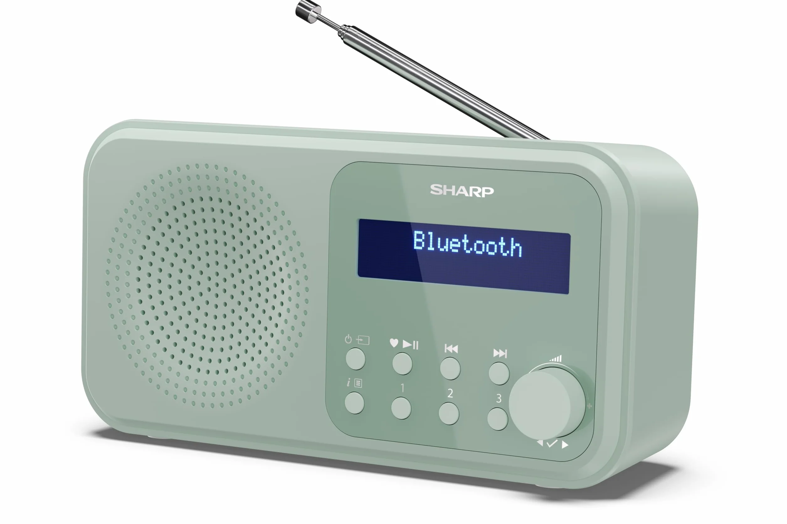 Sharp DR-P420(PK) Tokyo Dab+, Dab i FM przenośne radio cyfrowe z RDS, BT 5.0, USB lub bateriami, mini jack, teleskopową anteną, automatycznym wyszukiwaniem, 20+20 wspomnień, automatycznym czasem i
