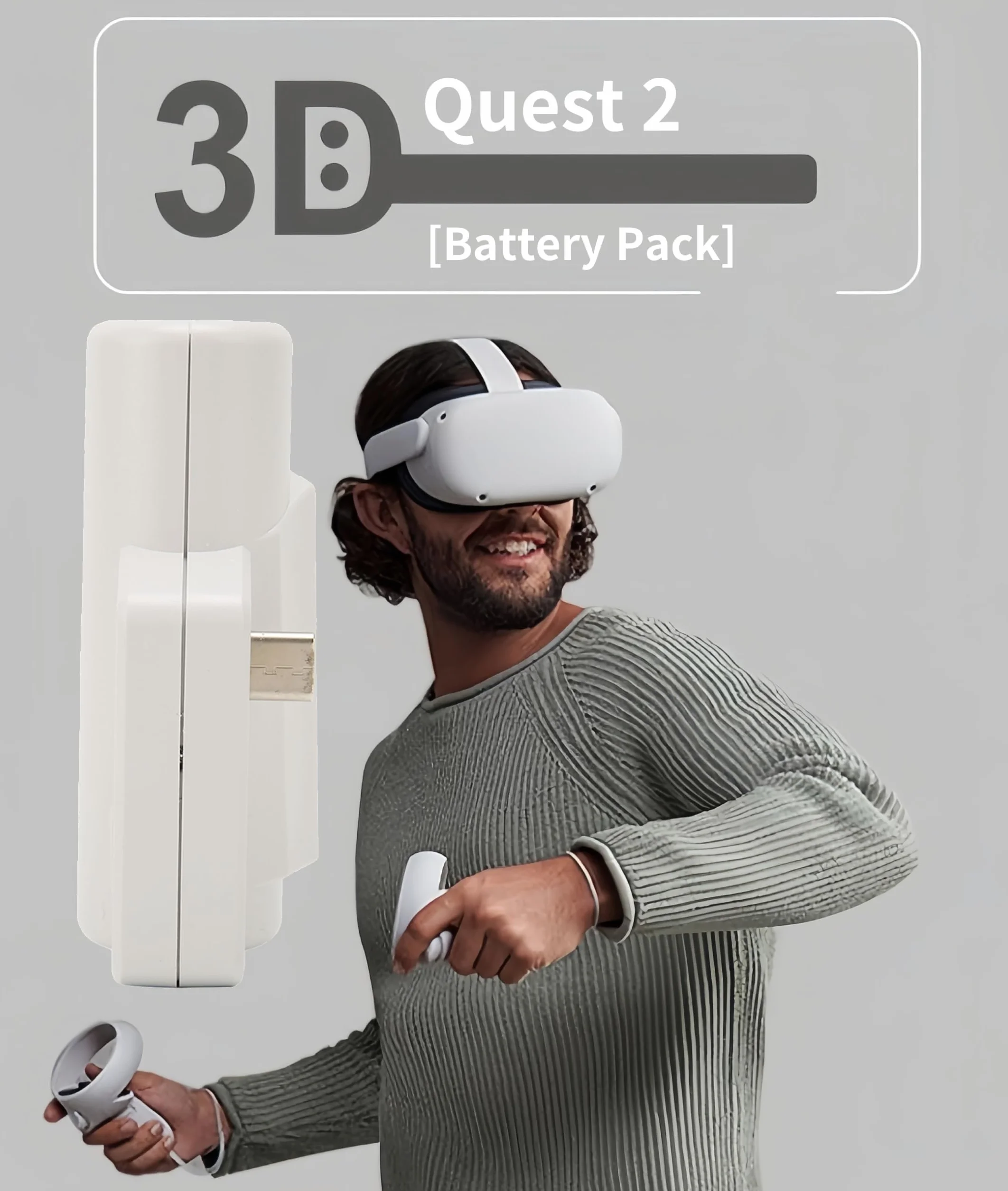 Akumulator 5000 mAh do VR, Podwójny Czas Odtwarzania, Zestaw Słuchawkowy