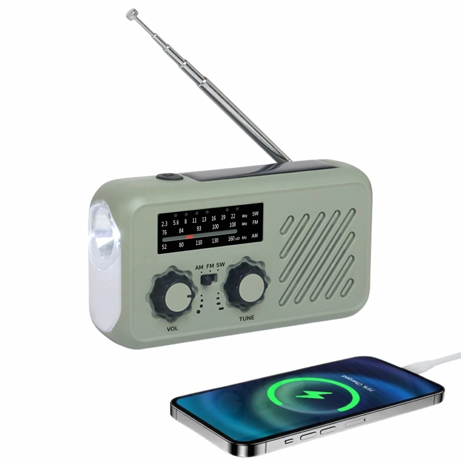 BuyWeek Radio, radio Bluetooth AM FM SW z możliwością ładowania, przenośne radio awaryjne z USB