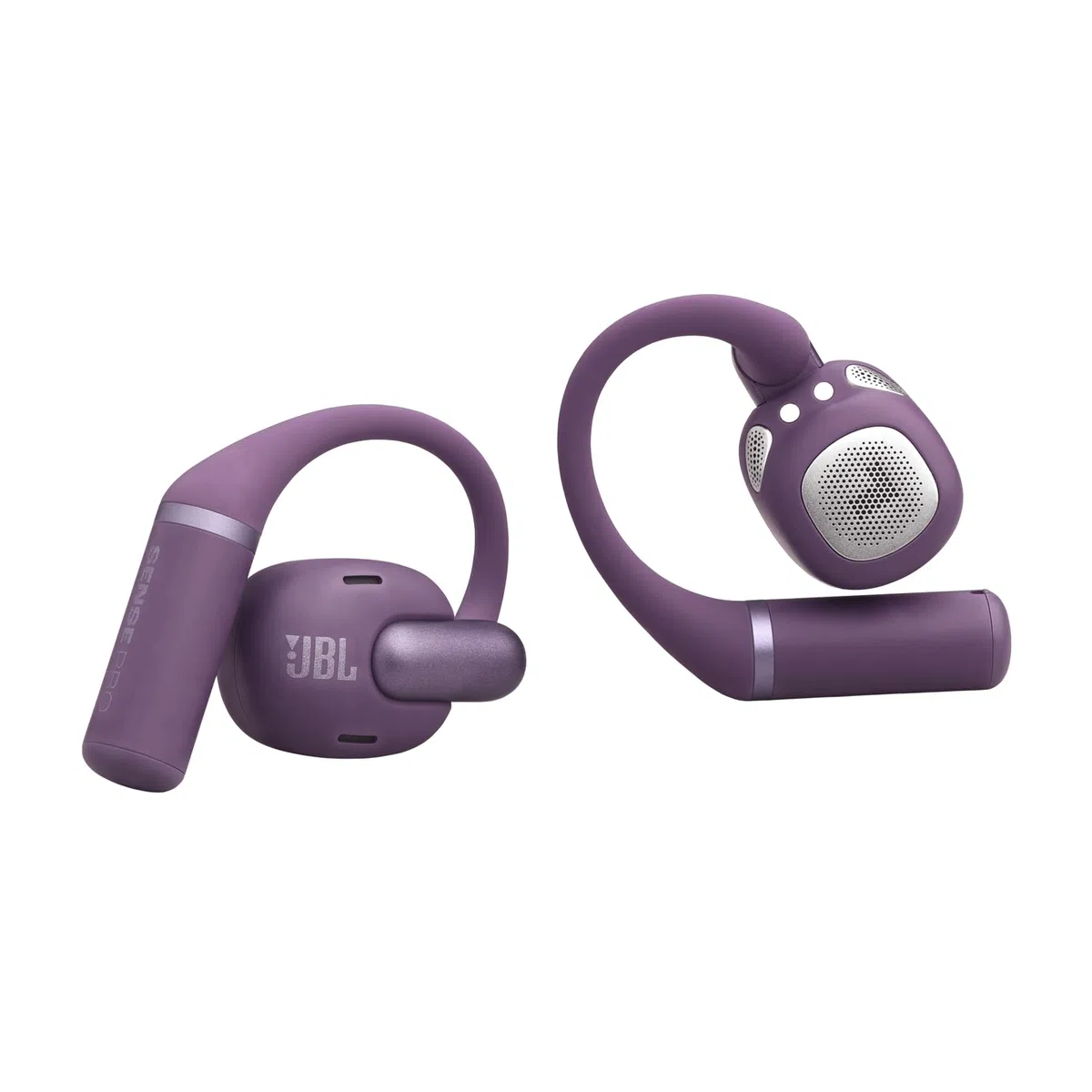 JBL Sense Pro, Bezprzewodowe Słuchawki Douszne, Fioletowe | Otwartą Konstrukcją i Zaczepem na Ucho, JBL OpenSound, 38 Godziny Działania, Odporne na Wodę i Kurz IP55