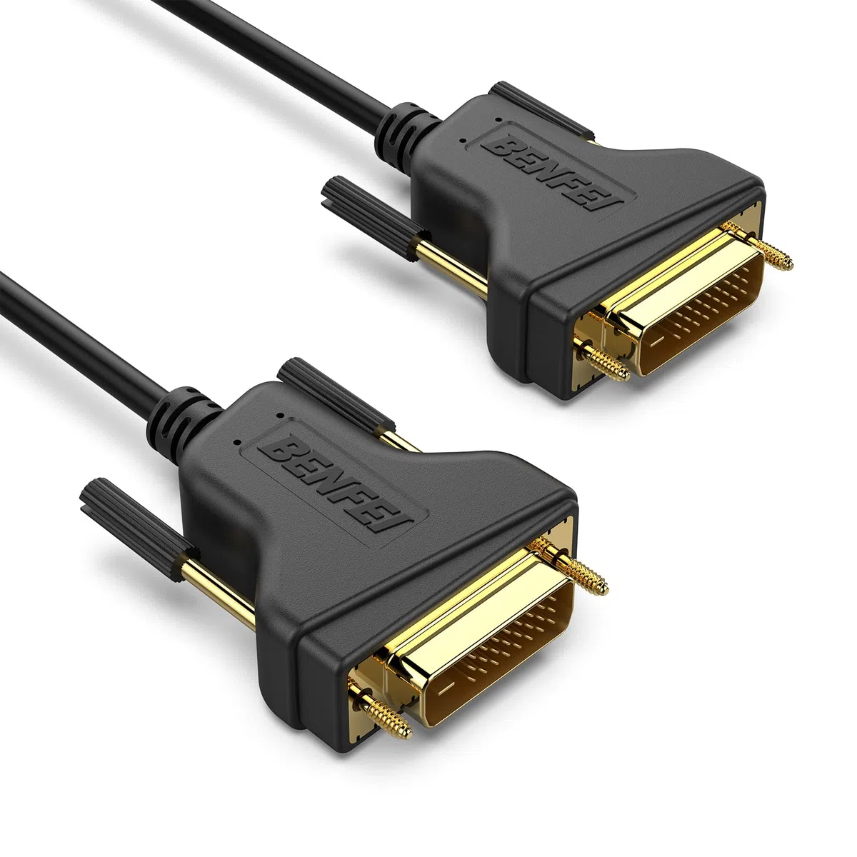 BENFEI Kabel DVI na DVI, 3-metrowy kabel DVI-D 24+1, pozłacany kabel, obsługa podwójnego łącza, wysoka rozdzielczość 2560 x 1600 do gier, DVD, laptopa, HDTV