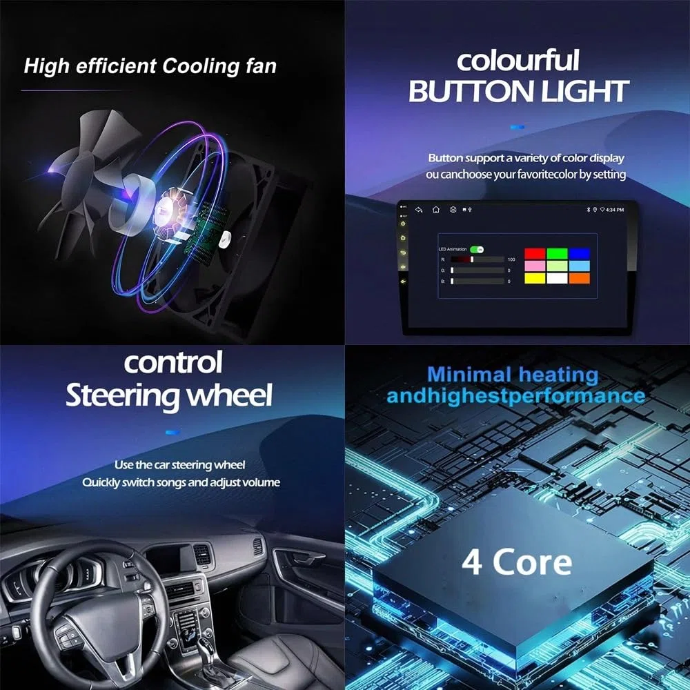 Przenośny Ekran Carplay Systemu Audio dla Peugeot 2008-2021 Samochodowe Radio Fm Touch, Przenośna Nawigacja, Odtwarzacz Wideo Bluetooth Wi-Fi, 8 Rdzeń 8G+256G