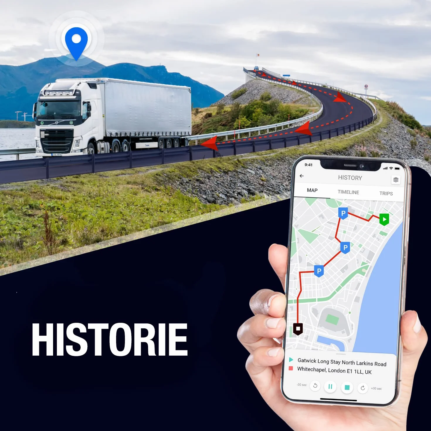 Magnetyczny tracker GPS GPSLive 104 PRO do samochodów camperów