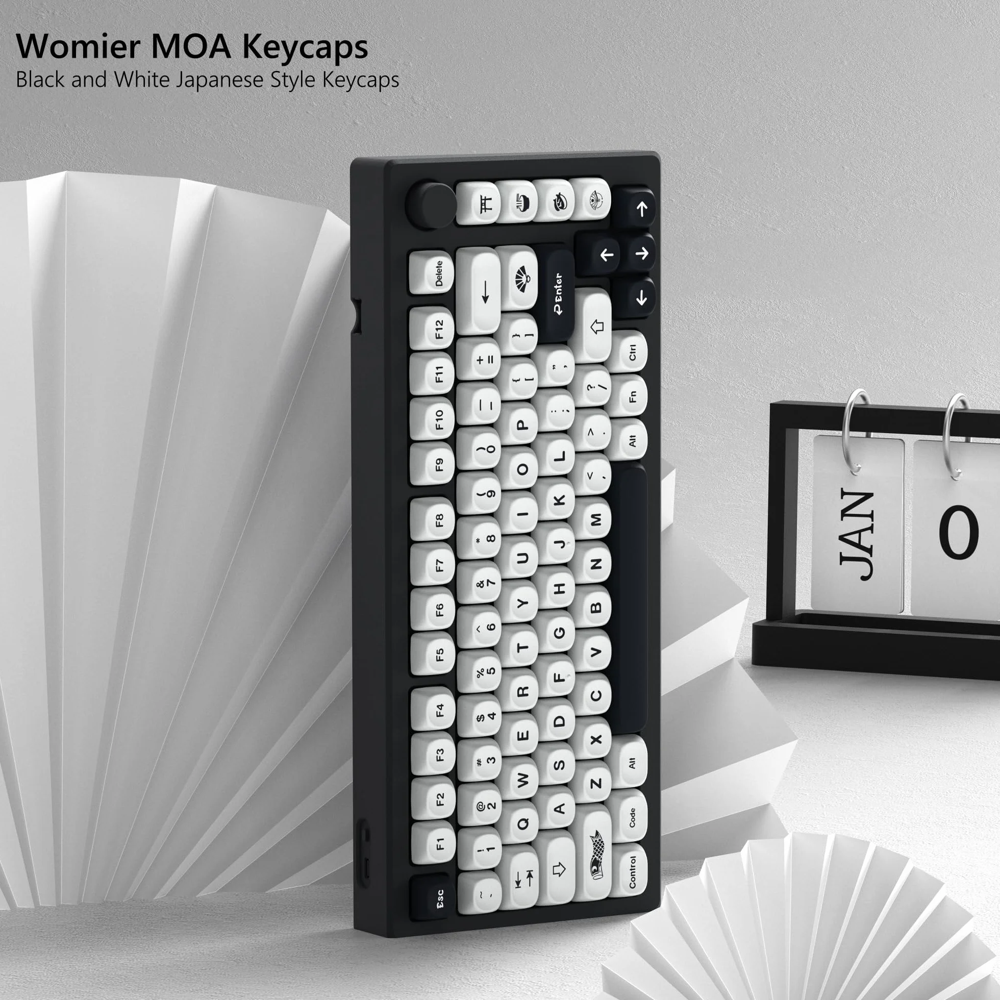 Womier Nasadki klawiszy PBT 75% MOA Sublimacja barwnikowa do klawiatury mechanicznej Cherry MX