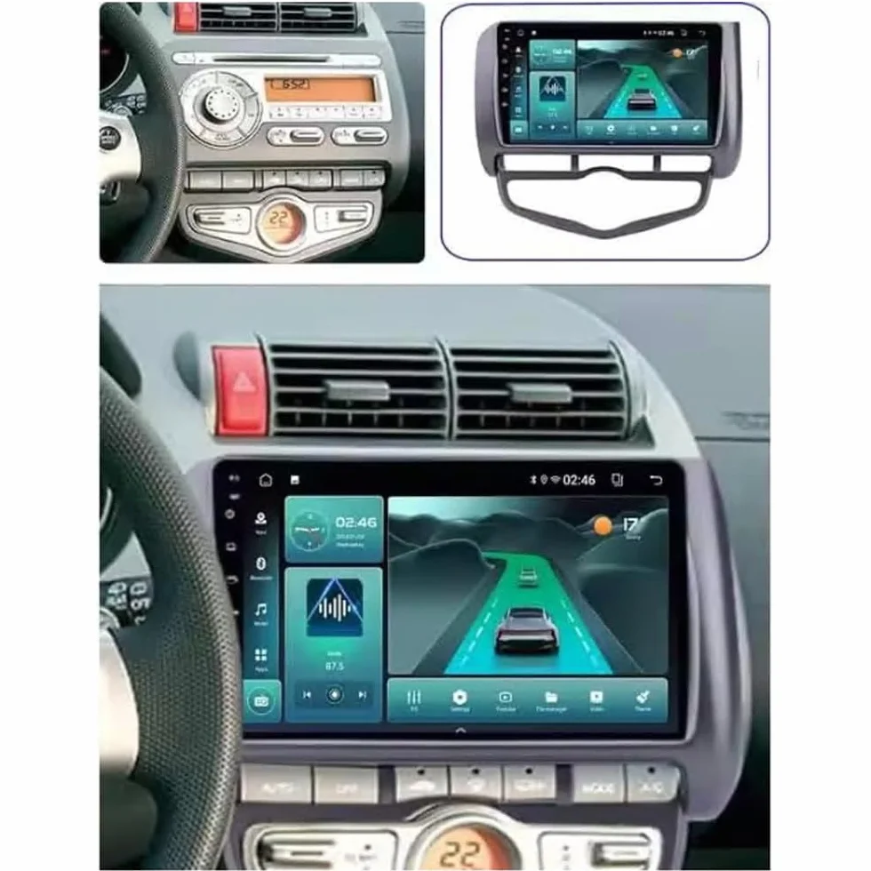 Radio Samochodowe dla Honda Jazz 2002-2007 Przenośny OdtwarzaczDotykowym Hd, Bluetooth, Wi-Fi, Radiem, Wideo I Muzyką; Mirror Link, 4 Rdzeń 4G+64G