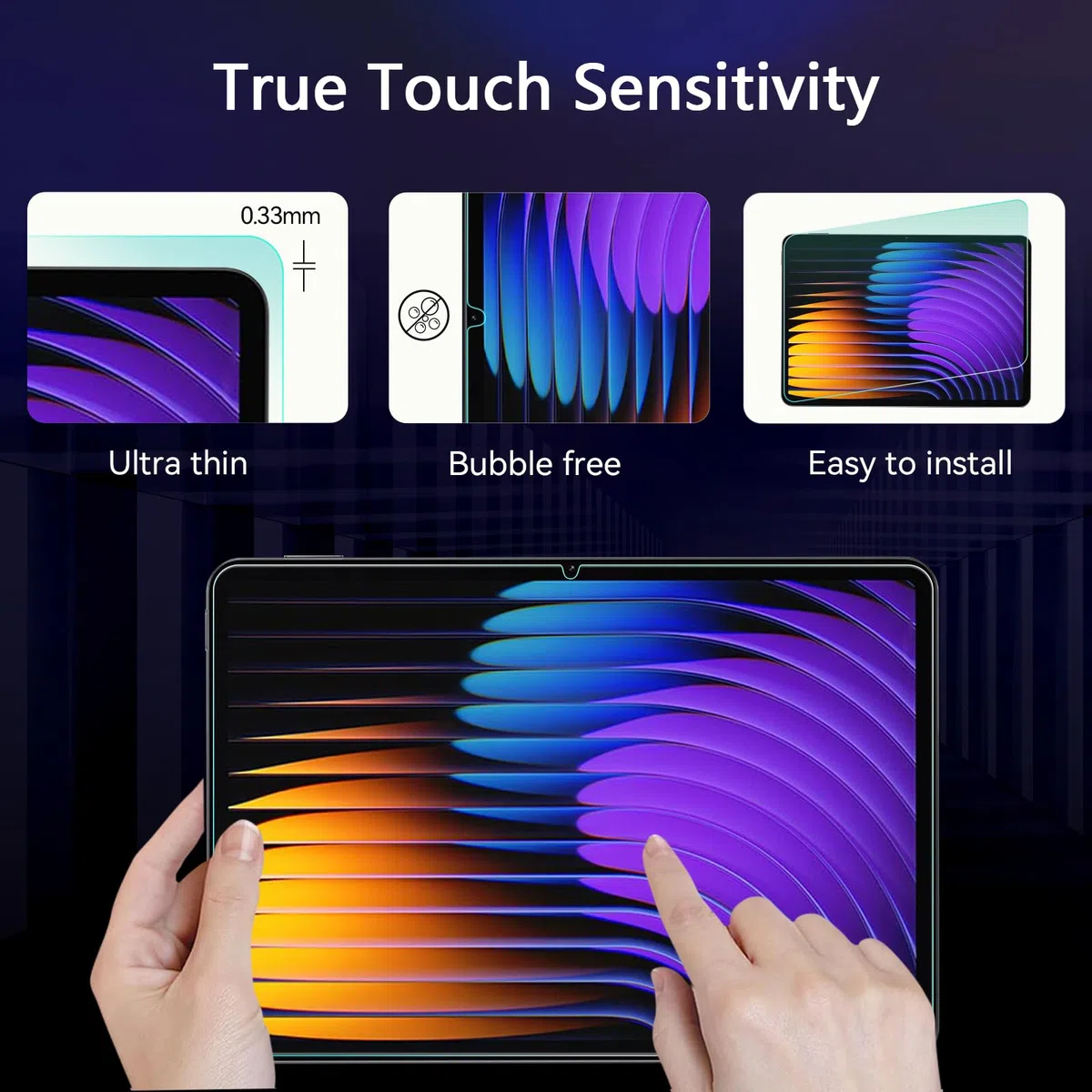 iVoler 2 sztuki szkła hartowanego do Xiaomi Pad 8/Pad 8 PRO/Xiaomi Pad 7/Pad 7 PRO/Xiaomi Poco Pad X1 11,2 cala, ochrona ekranu przed zarysowaniem, twardość 9H, wyraźna HD