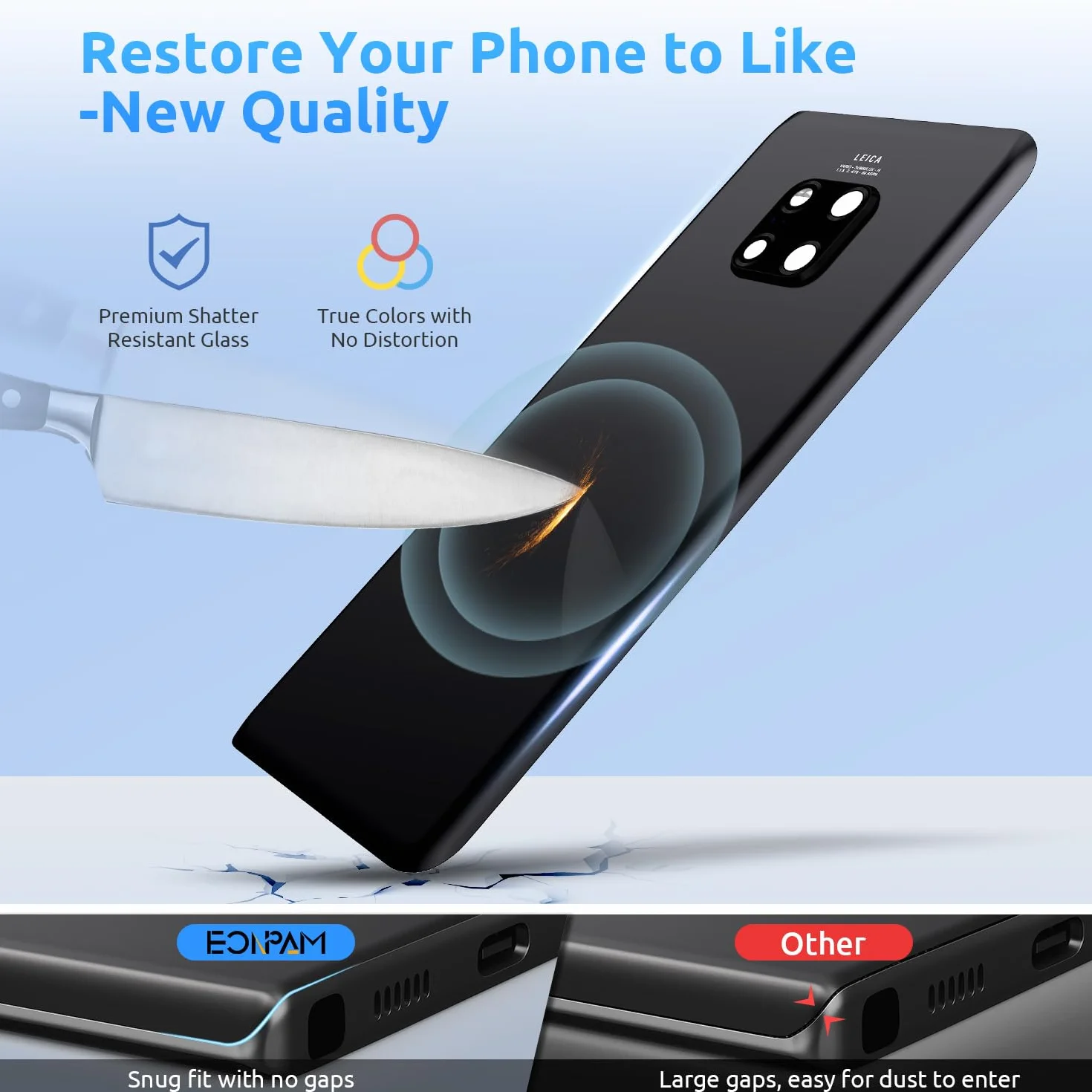 Wymiany Bateria Osłony Tylne osłony,do (Huawei Mate 20 Pro) Oryginalny Tylna pokrywa Pokrywa baterii oryginalna tylna szkło Z zestawem naprawczym tylna obudowa szklana (Aurora)