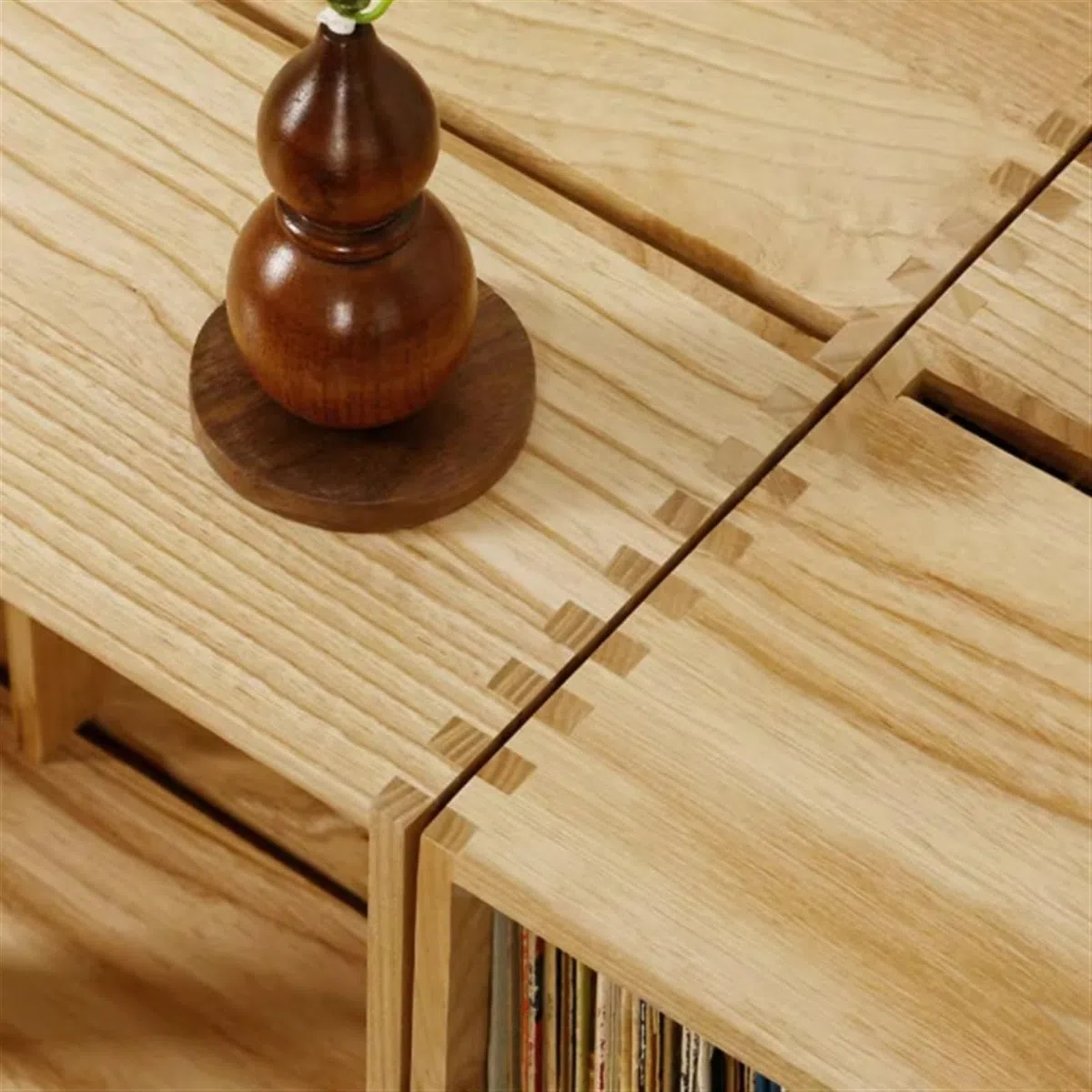 Stojak na płyty CD Uchwyt na płytę winylową - Stołowa półka do przechowywania płyt winylowych - Drewniana szafka do przechowywania płyt winylowych LP z możliwością układania w stosy Uchwyt na płyty wi