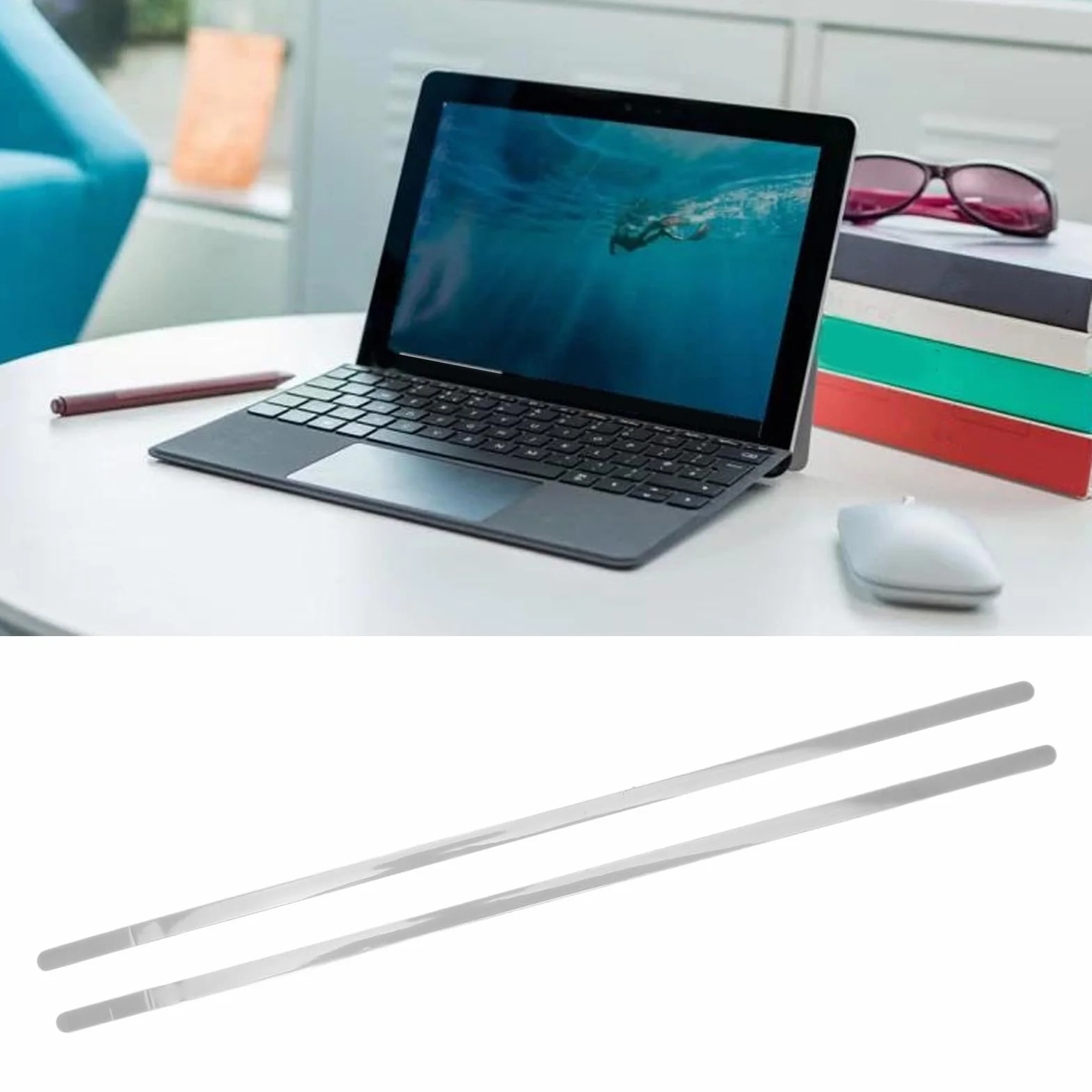 Paski Zderzaka do Laptop Studio 14,4 Cala, Gumowe Paski na Nóżki są Dostarczane z Kołkiem Wyrzucającym, śrubokrętem, przyssawką, ściereczką do Czyszczenia itp. (Szary)