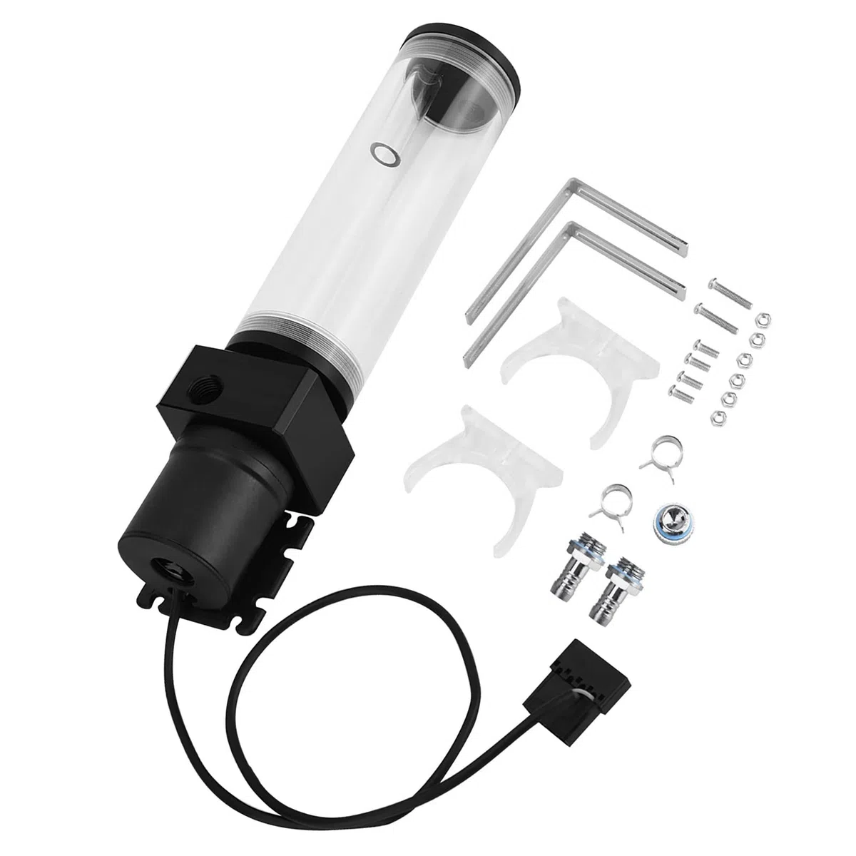 Komputer akrylowy Tyenaza DIY Zbiornik cylindra chłodzącego wodę 19W Pompa G1/4 (160 mm)