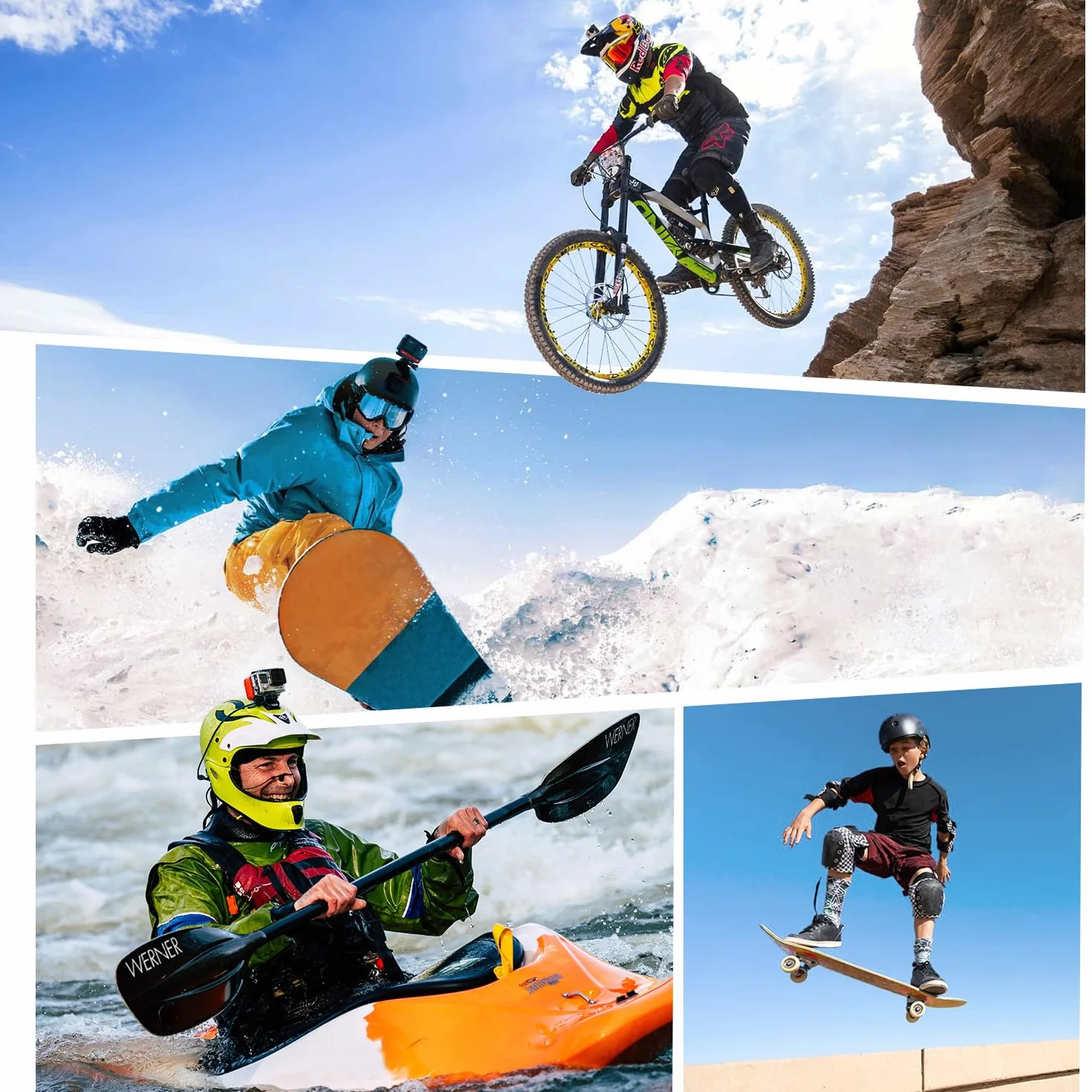 Podkładkami Samoprzylepny Uchwyt do Kasku Klamry Montażowe Śruba Kompatybilny z GoPro Hero 13 12 11 10 Max 9 8 7 6 5 Session DJI Osmo Insta360 Kamery Sportowe (12 w 1)