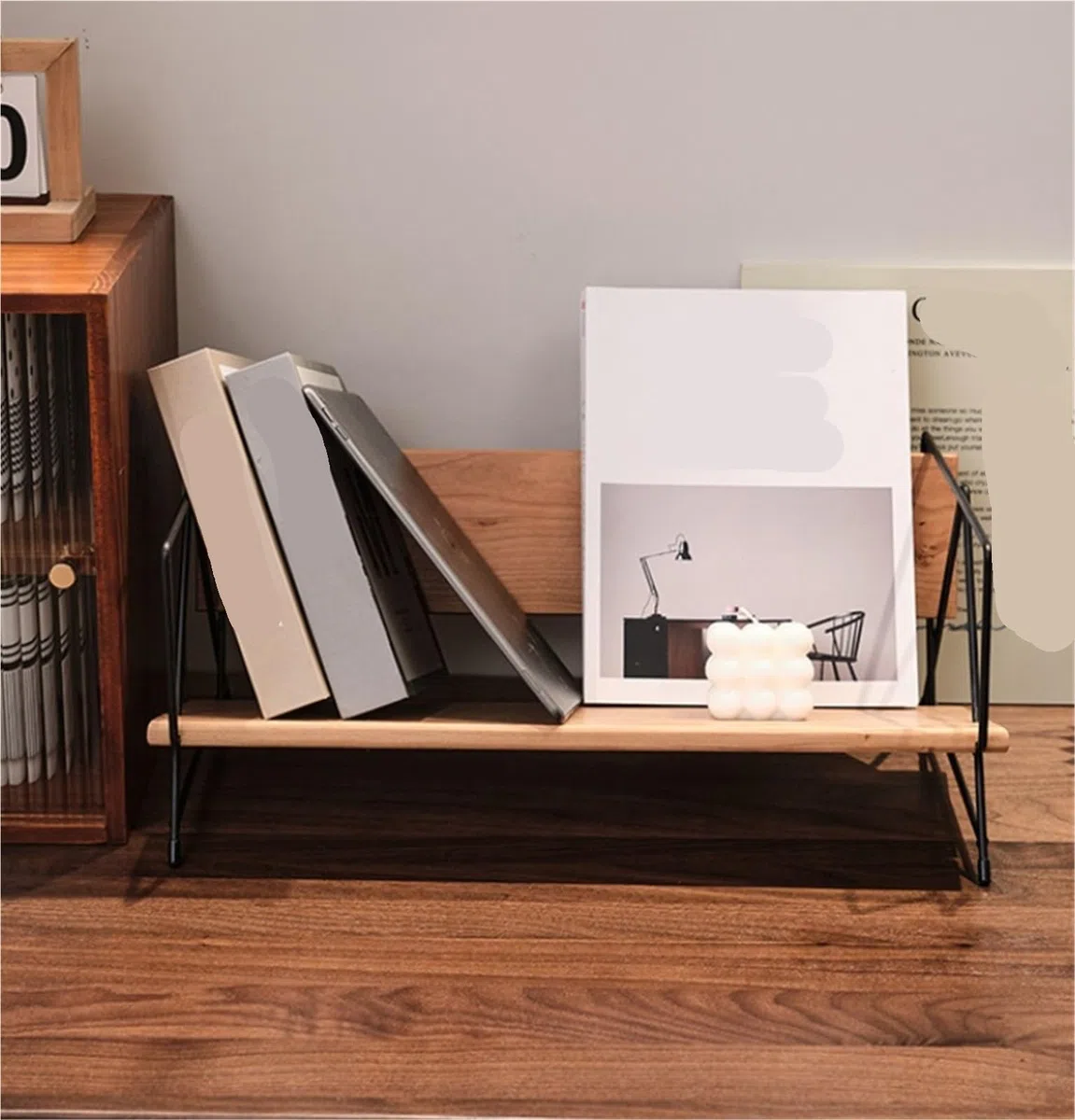 Rekordzista Stojak Na Płyty Winylowe, Minimalistyczny I Retro Organizer Pliki CD, Magazynów, Książek Przechowywanie