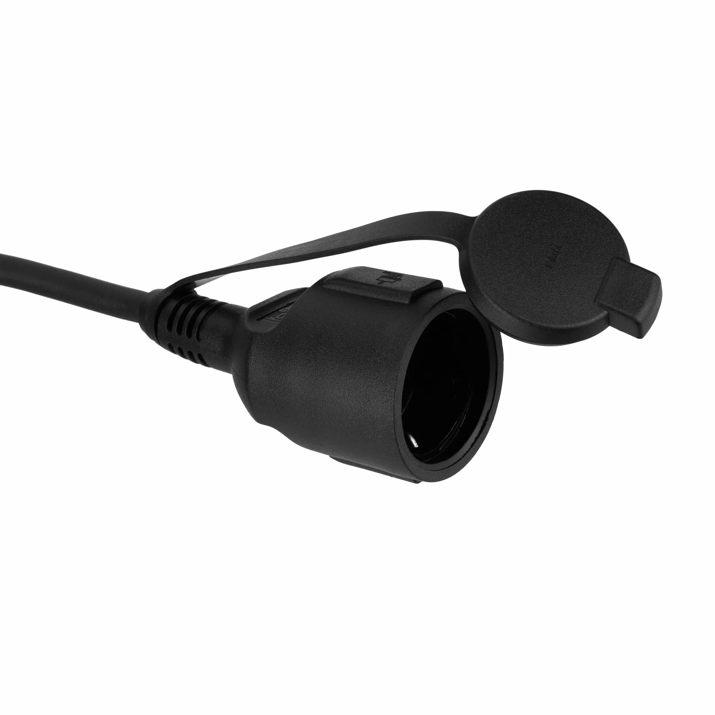REV 0065109 przedłużacz, kabel przedłużający do użytku na zewnątrz, wodoodporny, 10 m, 3680 W, czarny