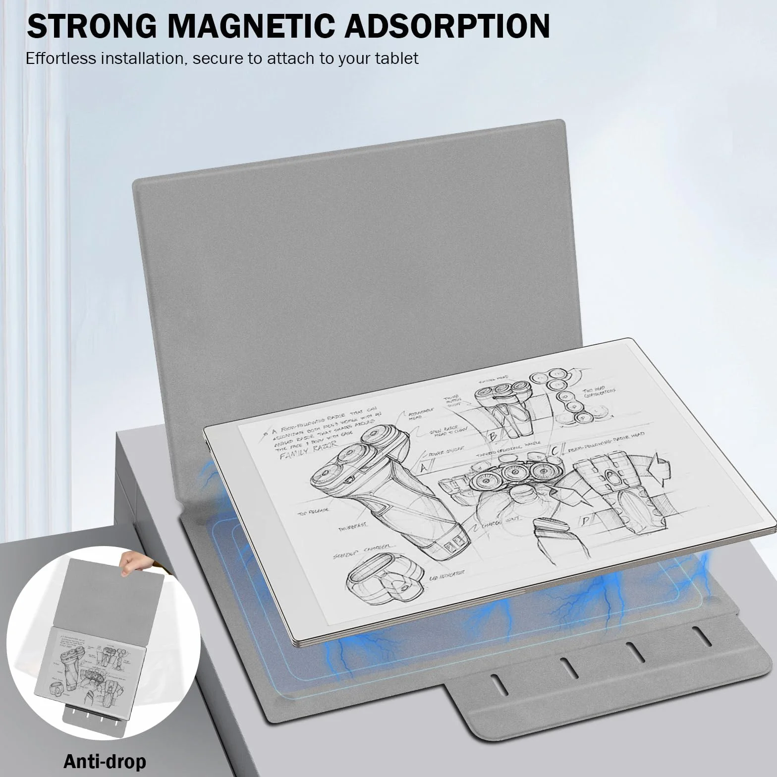 MoKo Case for Remarkable Paper Pro 2024 11.8" Lightweight Ultra-Thin Magnetic Case with Pen Clasp Auto Sleep/Wake Flowers
