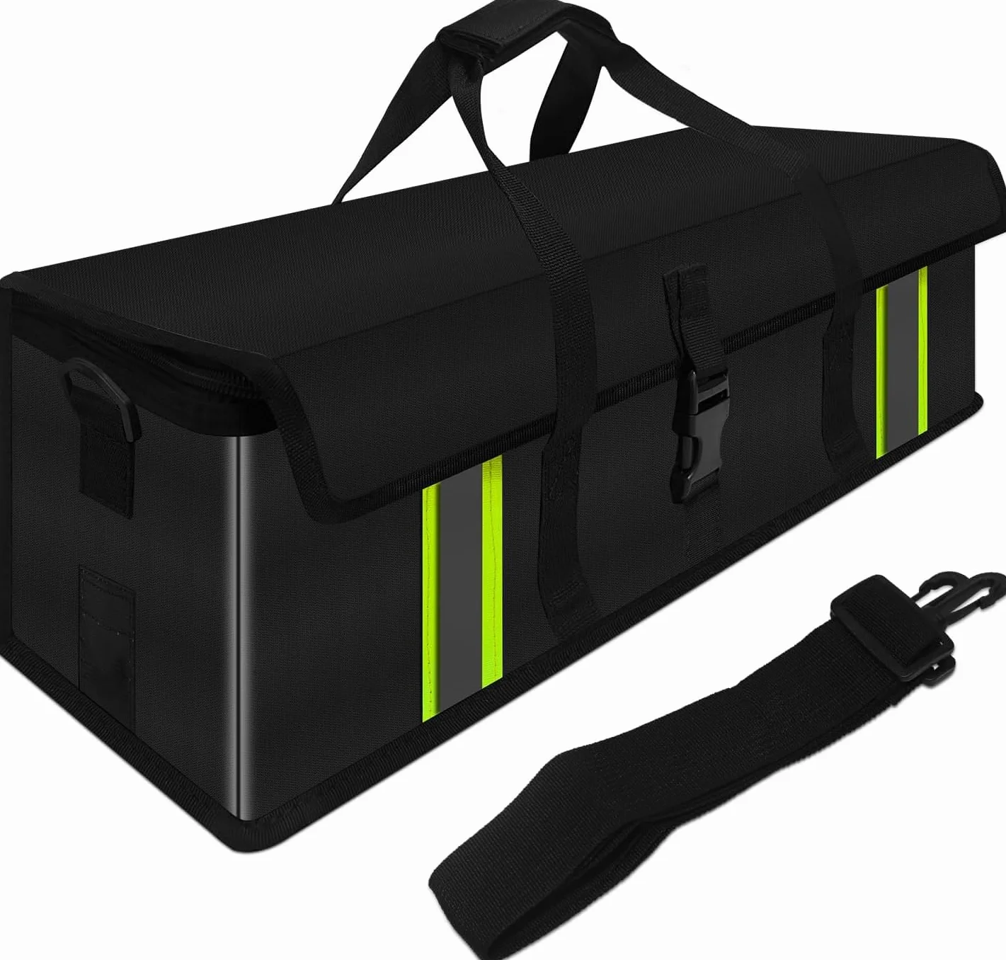 Torba na akumulator Ebike wodoszczelna i odporna na wybuchy, 8-warstwowa, ognioodporna torba do 1800°C, pokrowiec ochronny na akumulator Ebike Lipo Safe Bag do przechowywania, transportu i