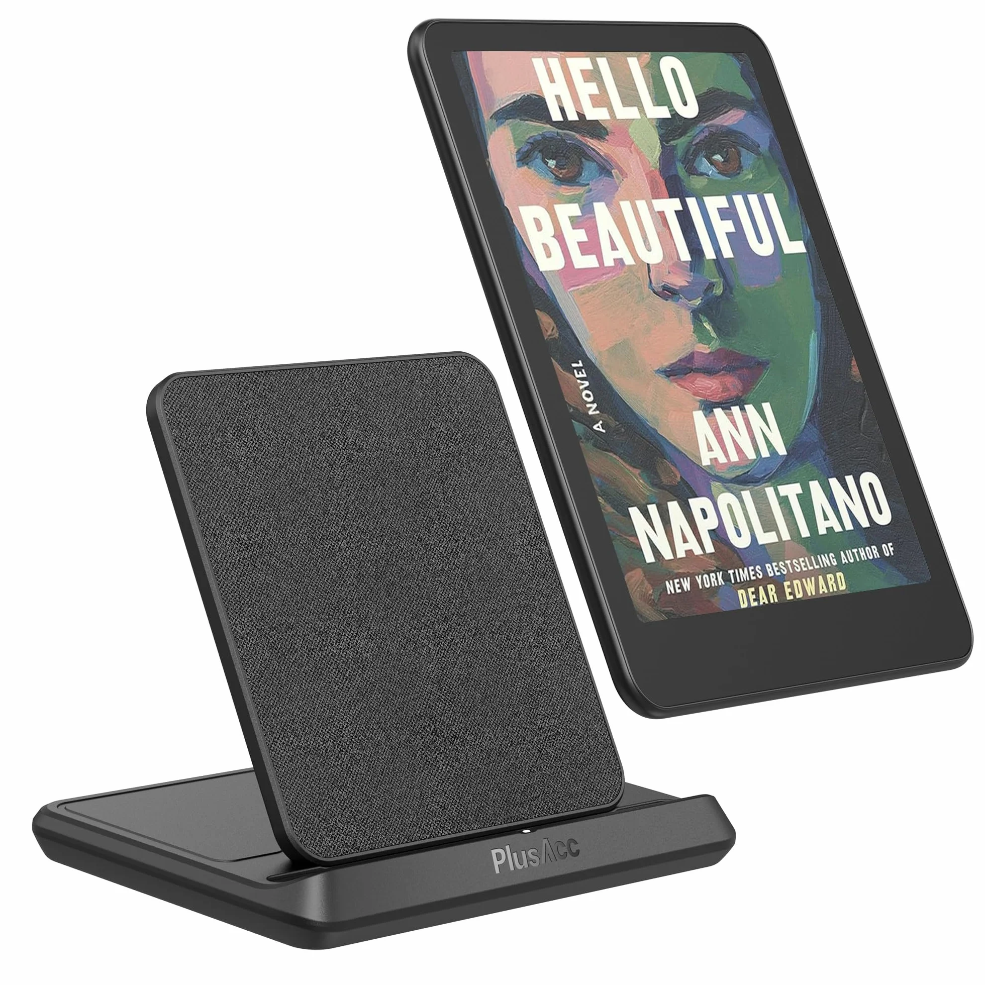 PlusAcc Bezprzewodowa ładowarka do Kindle Paperwhite Signature Editions (modele 2022 i 2024) i Colorsoft Signature Edition (32 GB), przenośny składany stojak ładujący kompatybilny z iPhone 13 Pro MAX