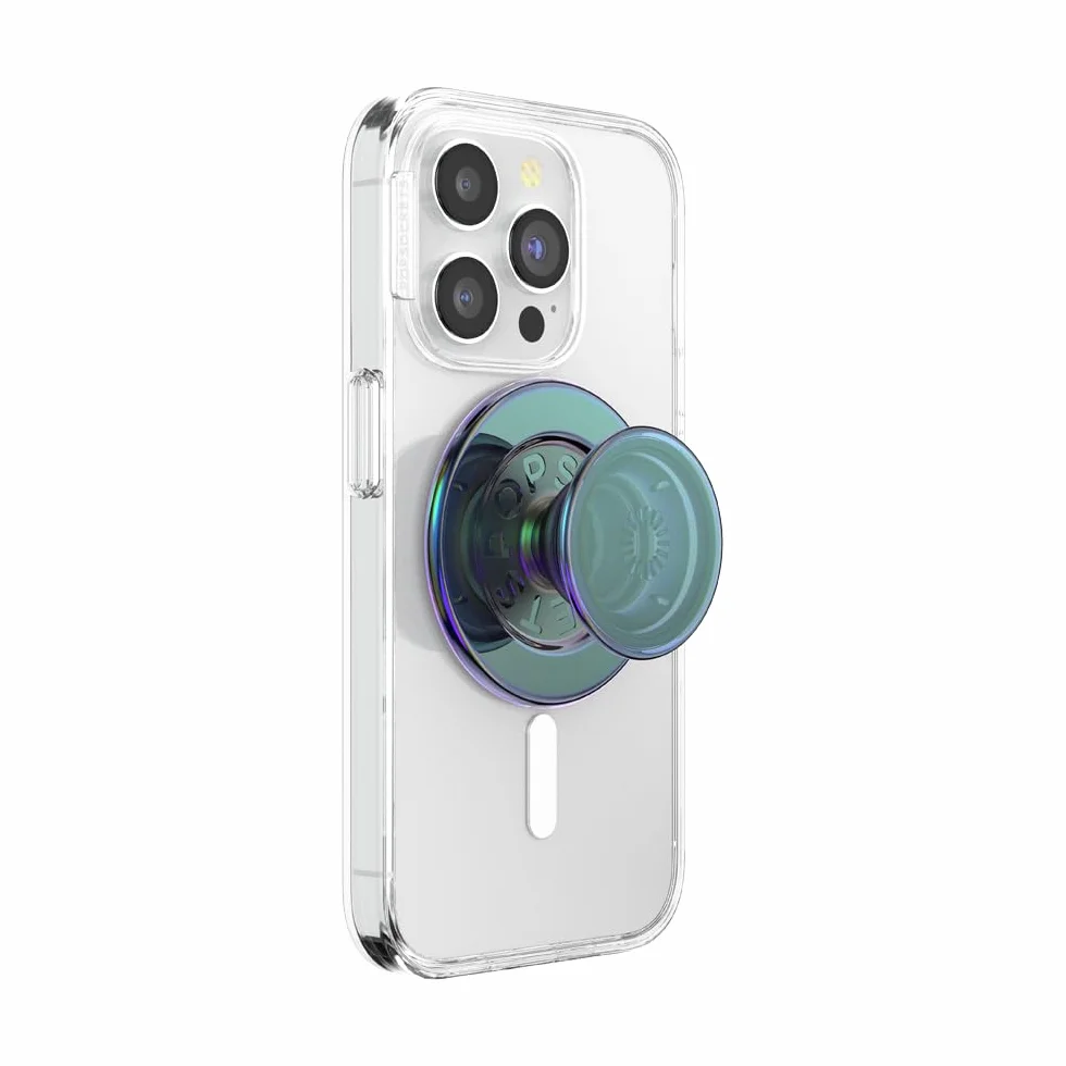 PopSockets Uchwyt do telefonu MagSafe z podpórką, stojak magnetyczny, wymienna góra, bezpieczne trzymanie etui MagSafe, uchwyt na telefon i tablet - Nightshade