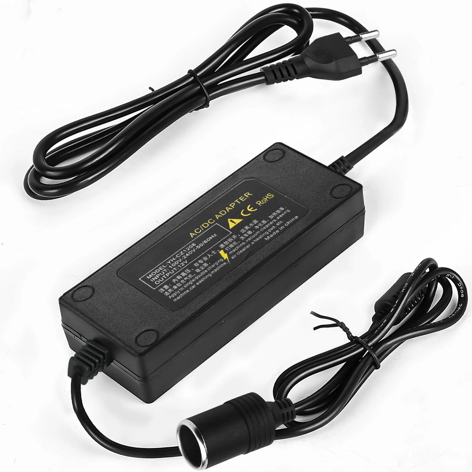 Adapter sieciowy do samochodu, 180 W, 15 A, 230 V na 12 V, adapter do gniazda zapalniczki samochodowej, lodówki, sprężarki, pompowania opon, zasilacza, falownika, adaptera.