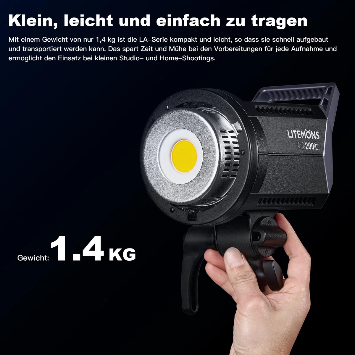 Godox LA200D 230 W LED światło dzienne lampa wideo, 5600 K CRI 96+ TLCI 97+, 101000lux@1 m, oświetlenie studyjne, fotografia z 8 efektami FX, montaż Bowens i kontrola aplikacji do transmisji na żywo,