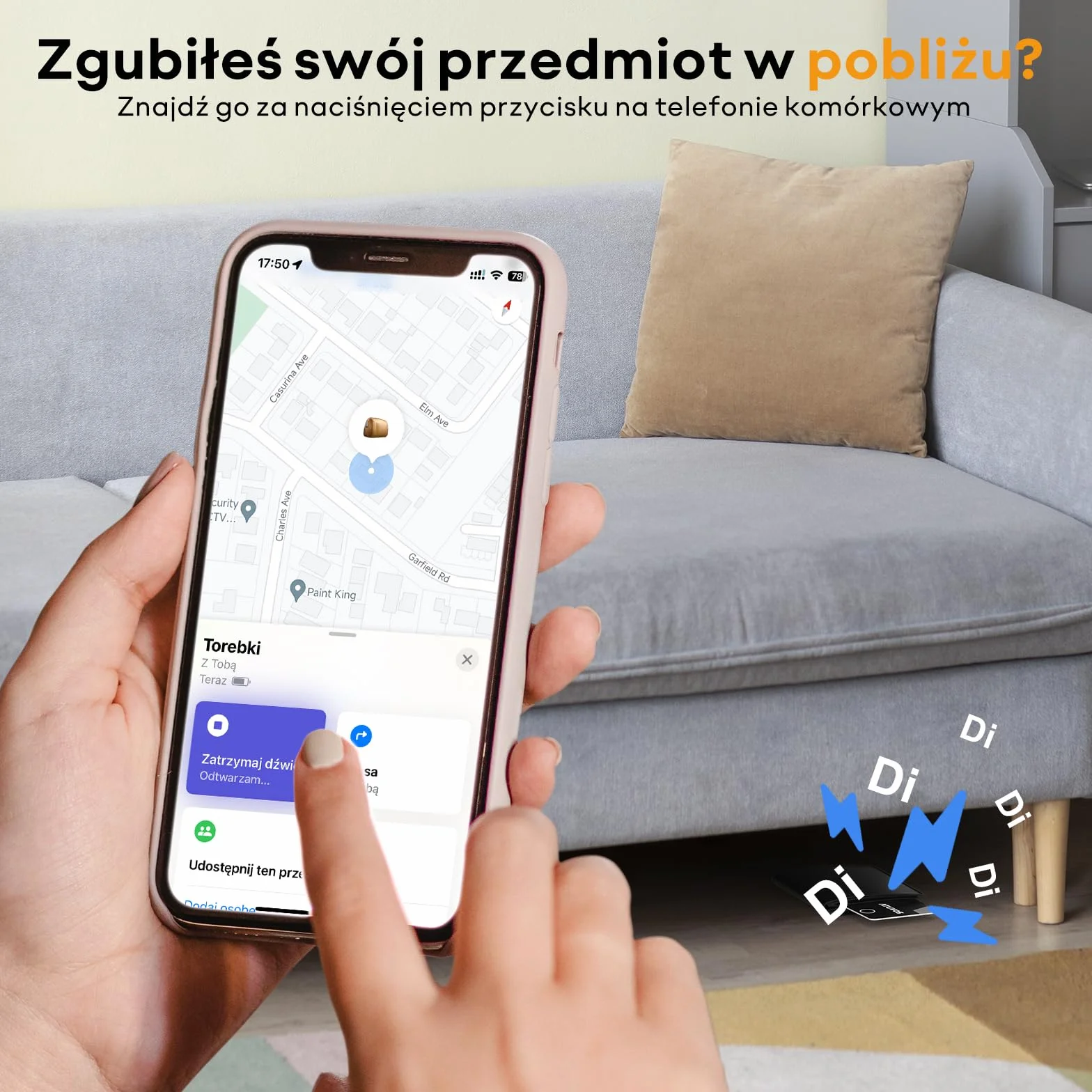 ATUVOS Wallet Tracker 1,6 mm Smart Bluetooth Tag Kompatybilny z Apple Znajdź Aplikacja iOS