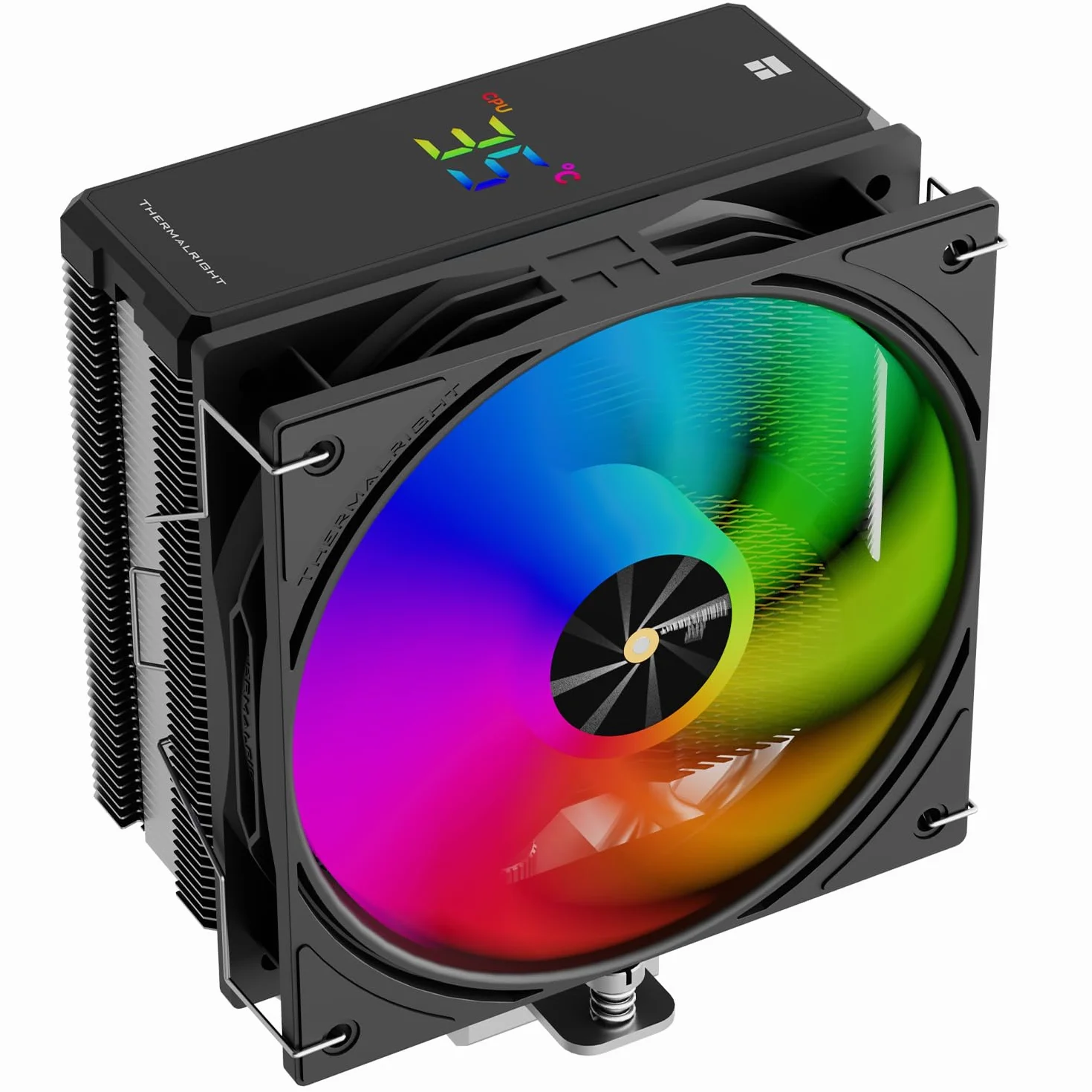 Thermalright Assassin X 120R cyfrowy procesor ARGB Black CPU, cyfrowy ekran Top Cover, TL-P12-S PWM Quiet Fan CPU, chłodzenie powietrza, obsługa AM4/AM5, Intel LGA1851/1700/1150/1151/1200