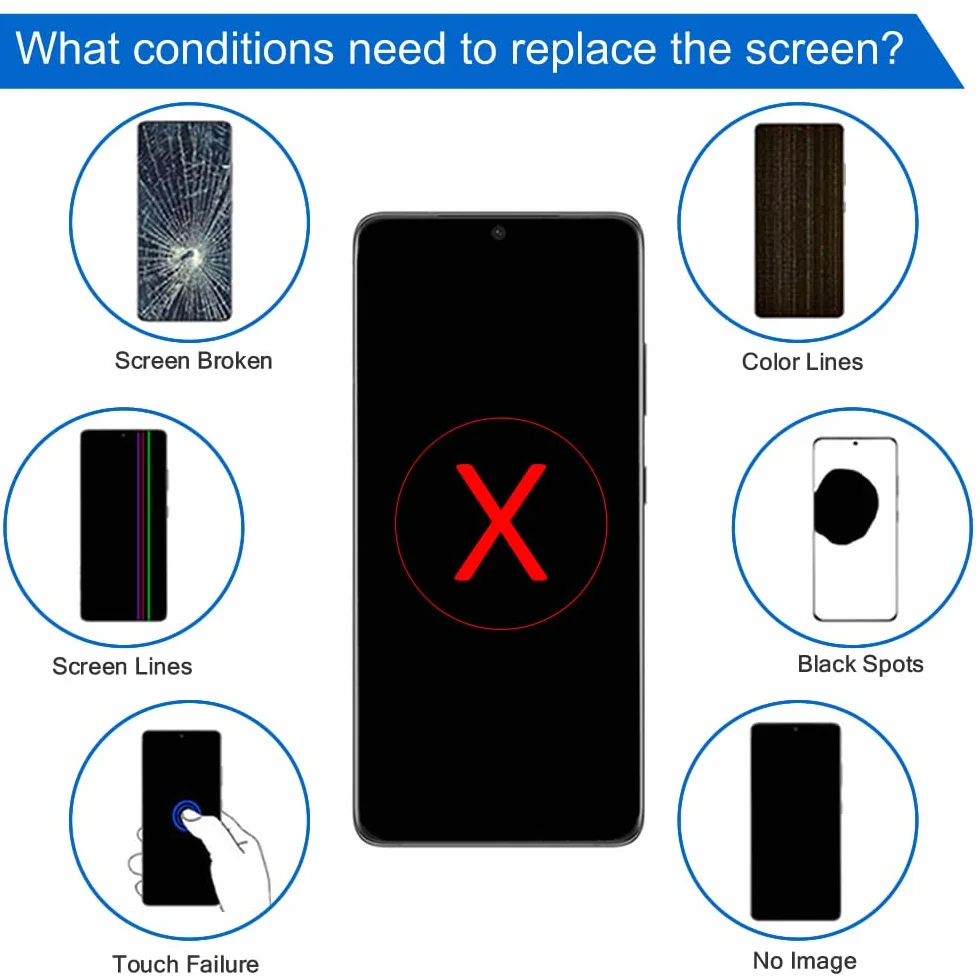 Ekran LCD dotykowy Blackview BV6200 oryginalny Full Screen z narzędziami