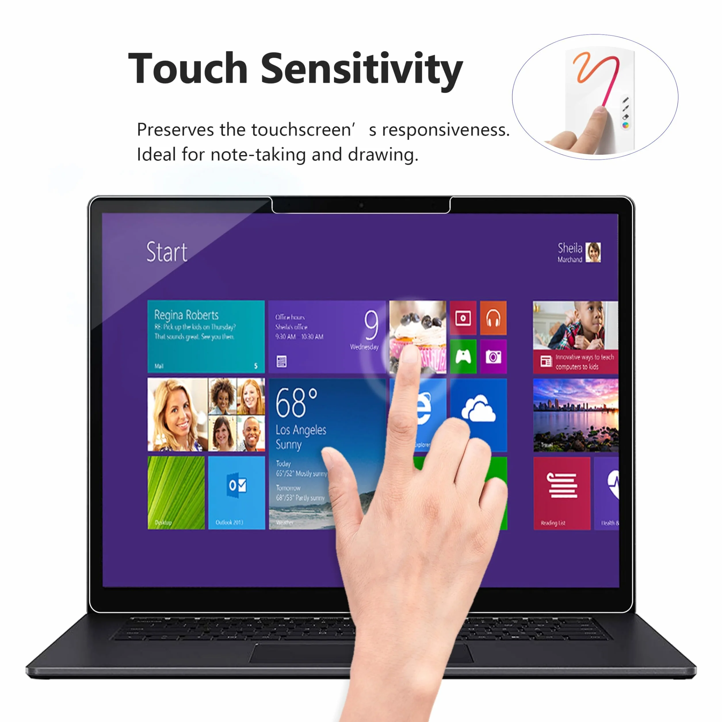 Adeway Ochraniacz ekranu do Microsoft Surface Laptop 7 szkło hartowane 13,8 cala