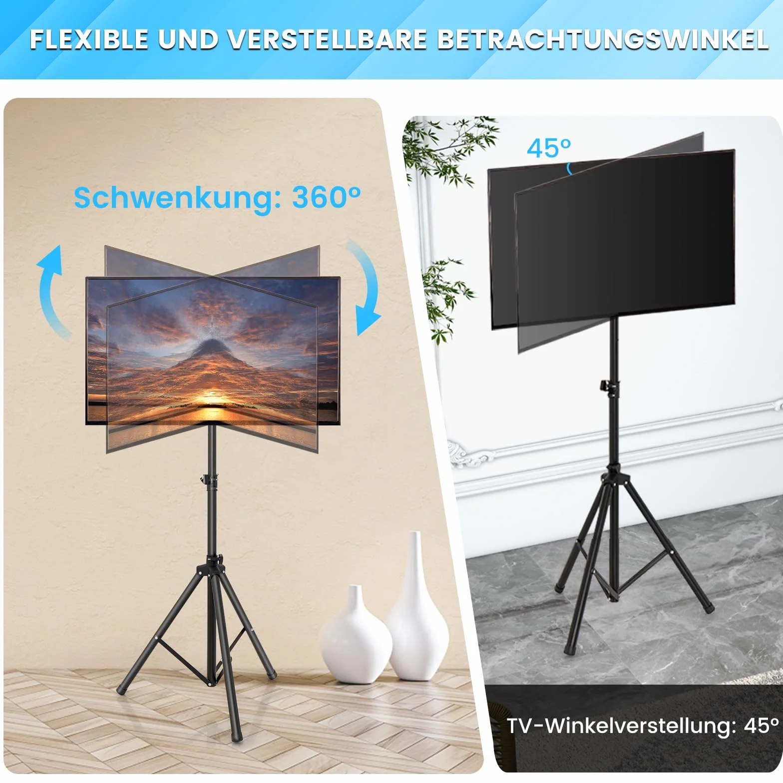 COSTWAY Stojak pod telewizor z regulacją wysokości, 21–47 cali, 35 kg, 450x100 mm, czarny