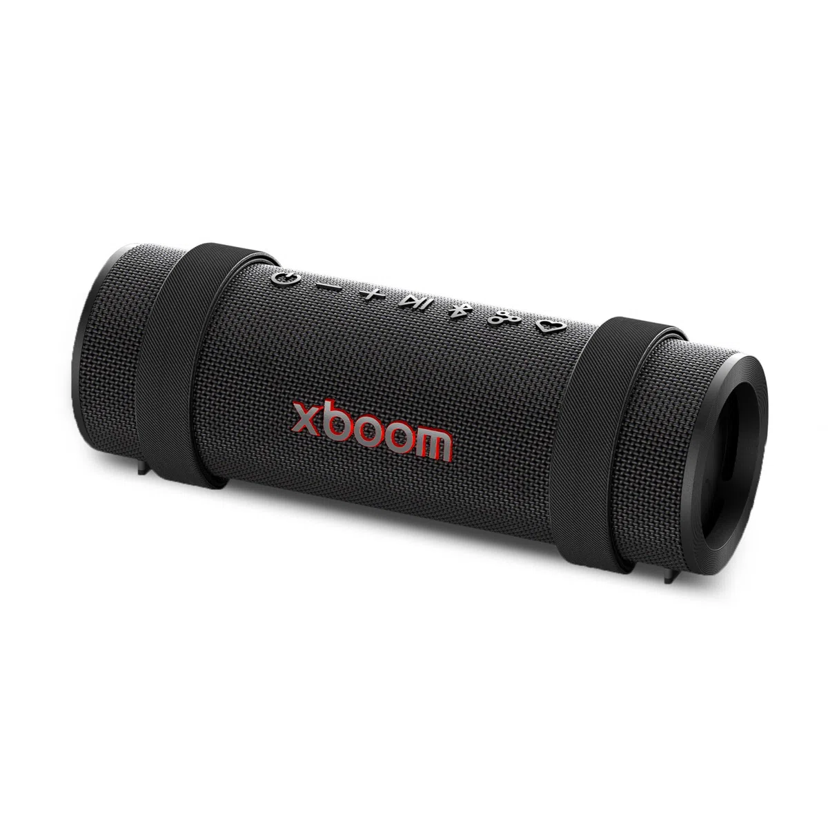 LG xboom Grab by will.i.am, xboom Signature Sound, przenośny głośnik Bluetooth, do 20 godzin odtwarzania, odporność na kurz i wodę IP67, trwałość MIL-STD 810H, regulowany pasek do noszenia